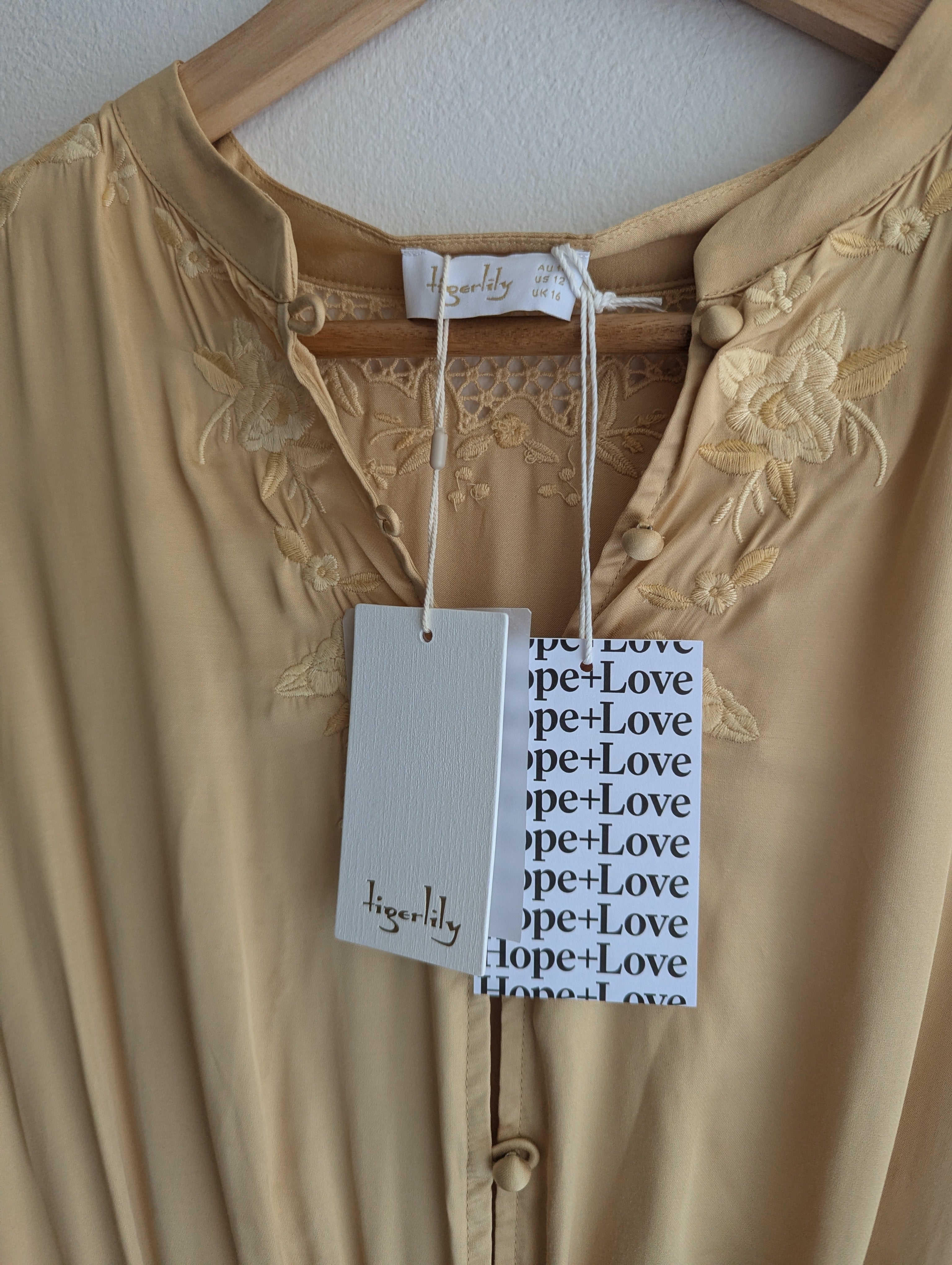 Tigerlily Long-Sleeve Satin Dress
