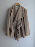Forever New Camel Waterfall Wrap Coat