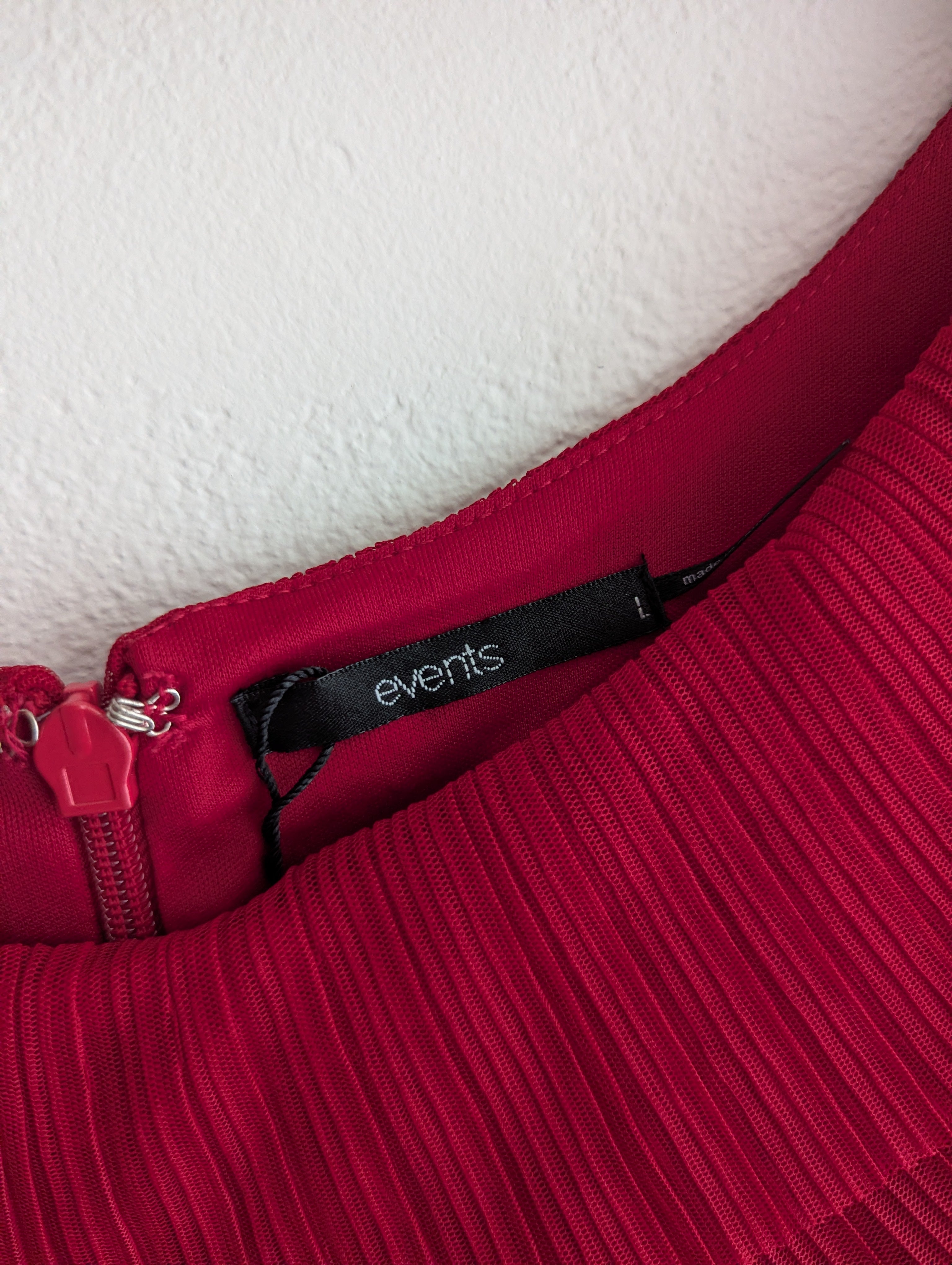 Events Red Ruffle Dress