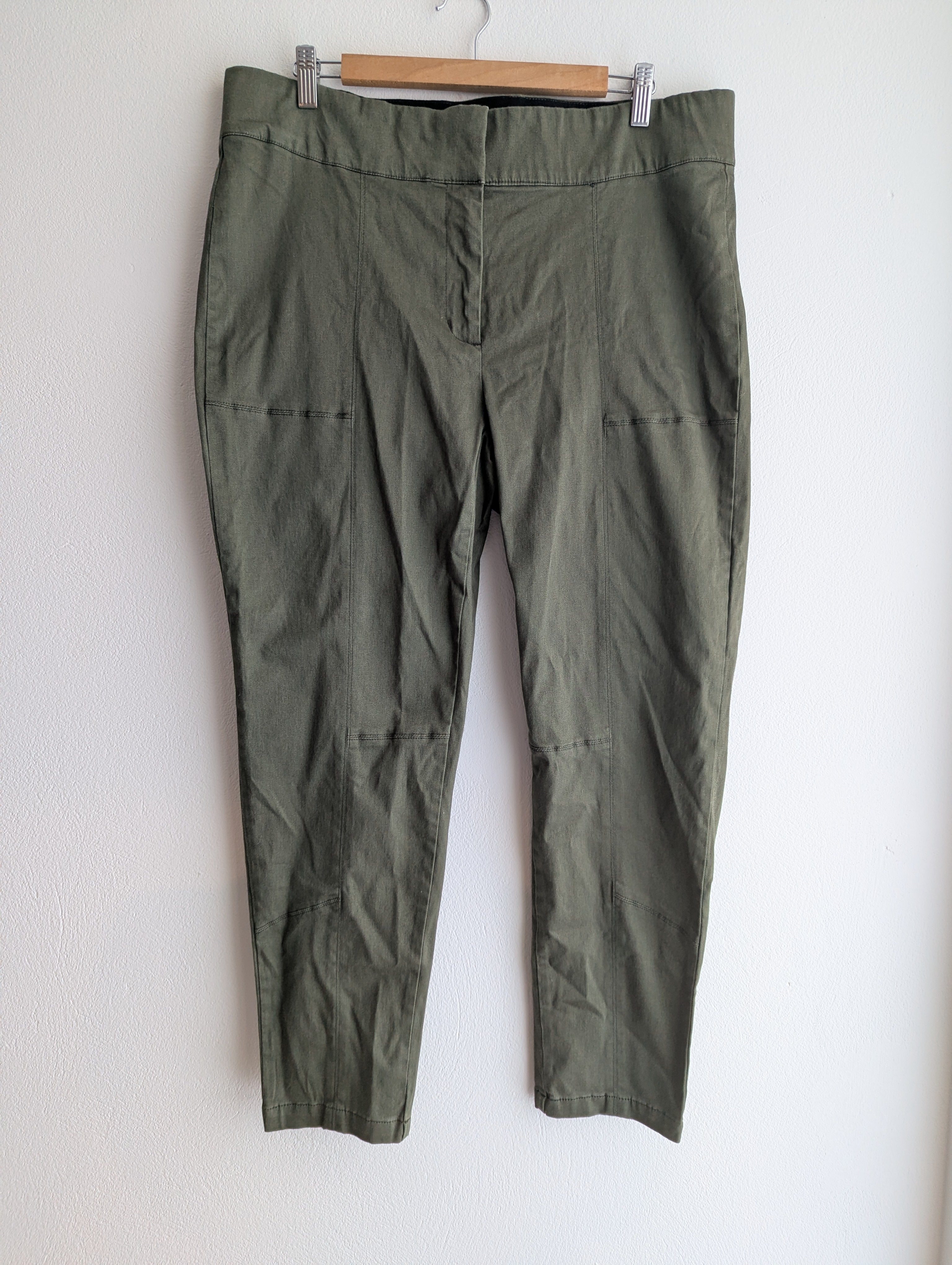 Sara Seam Detail Khaki Pants