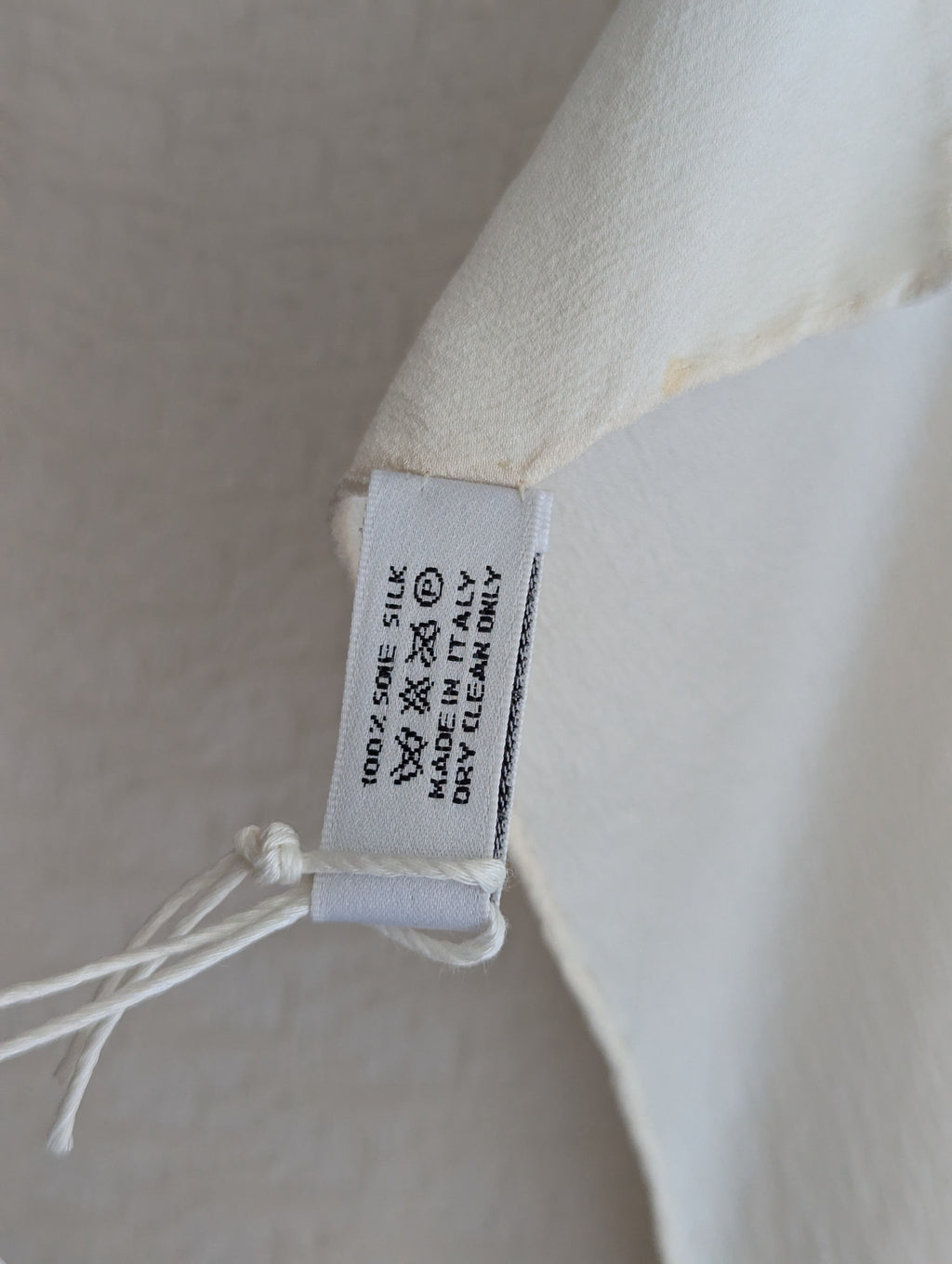 Christian Dior Cream Square Silk Scarf