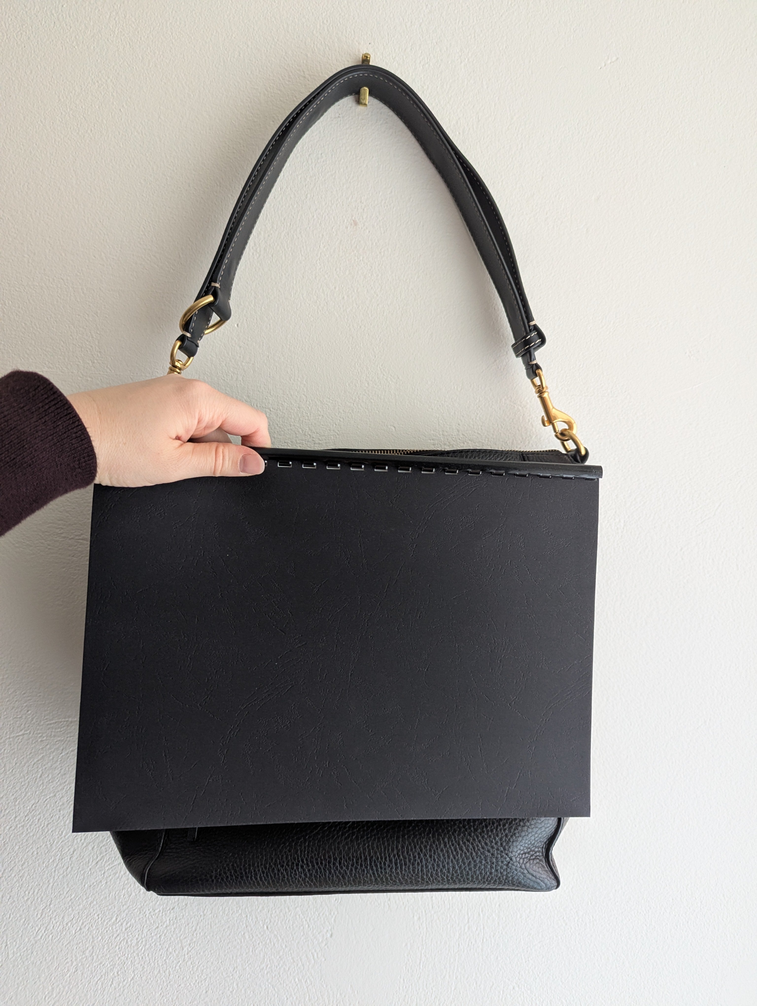 Oroton Black Leather Tote