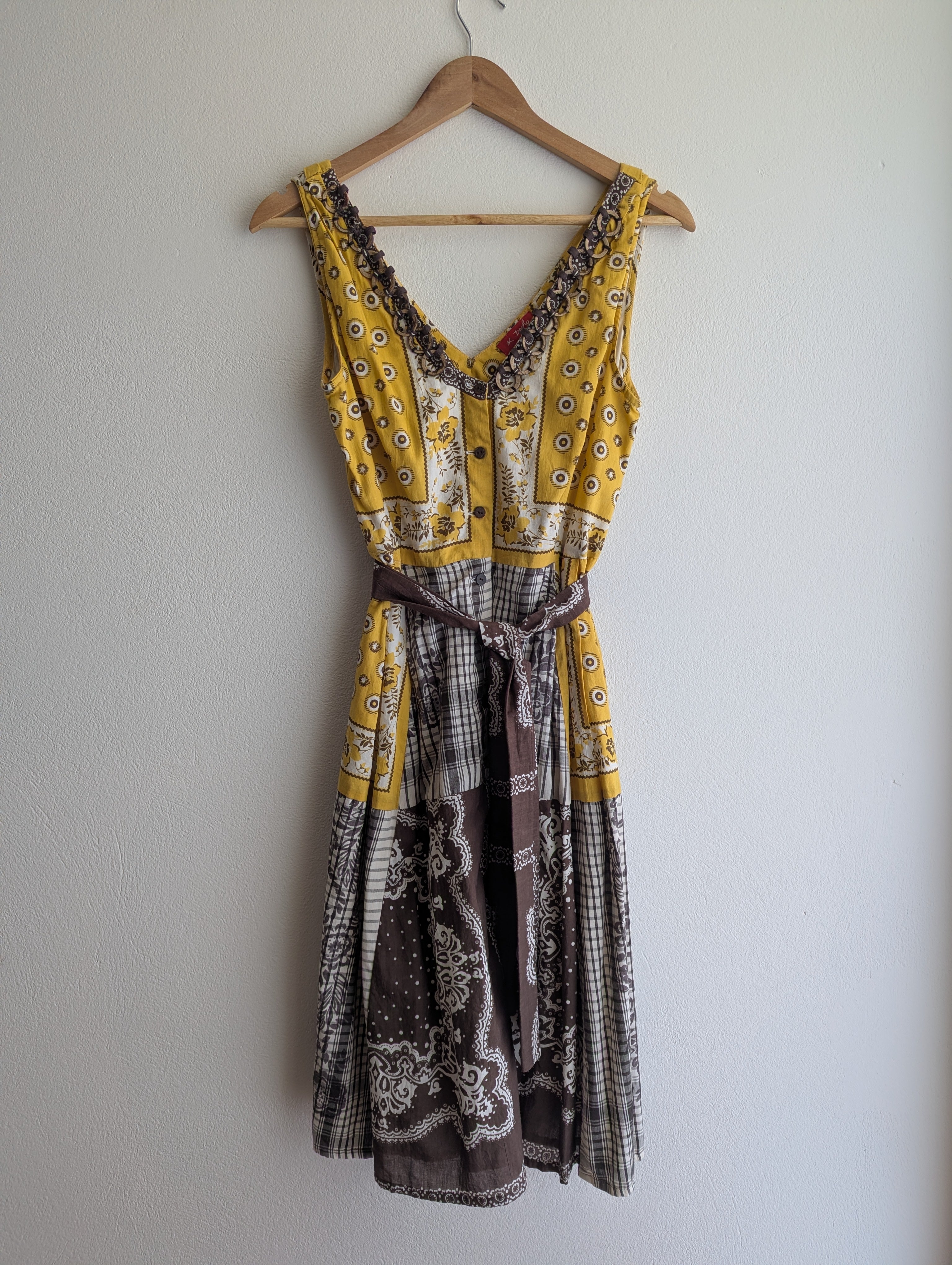 Derhy Yellow Button-Down Dress