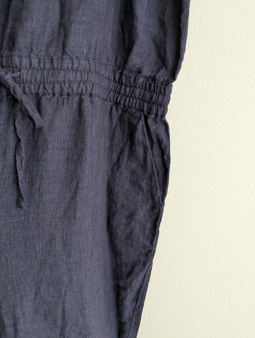 Sussan Linen Navy Jumpsuit
