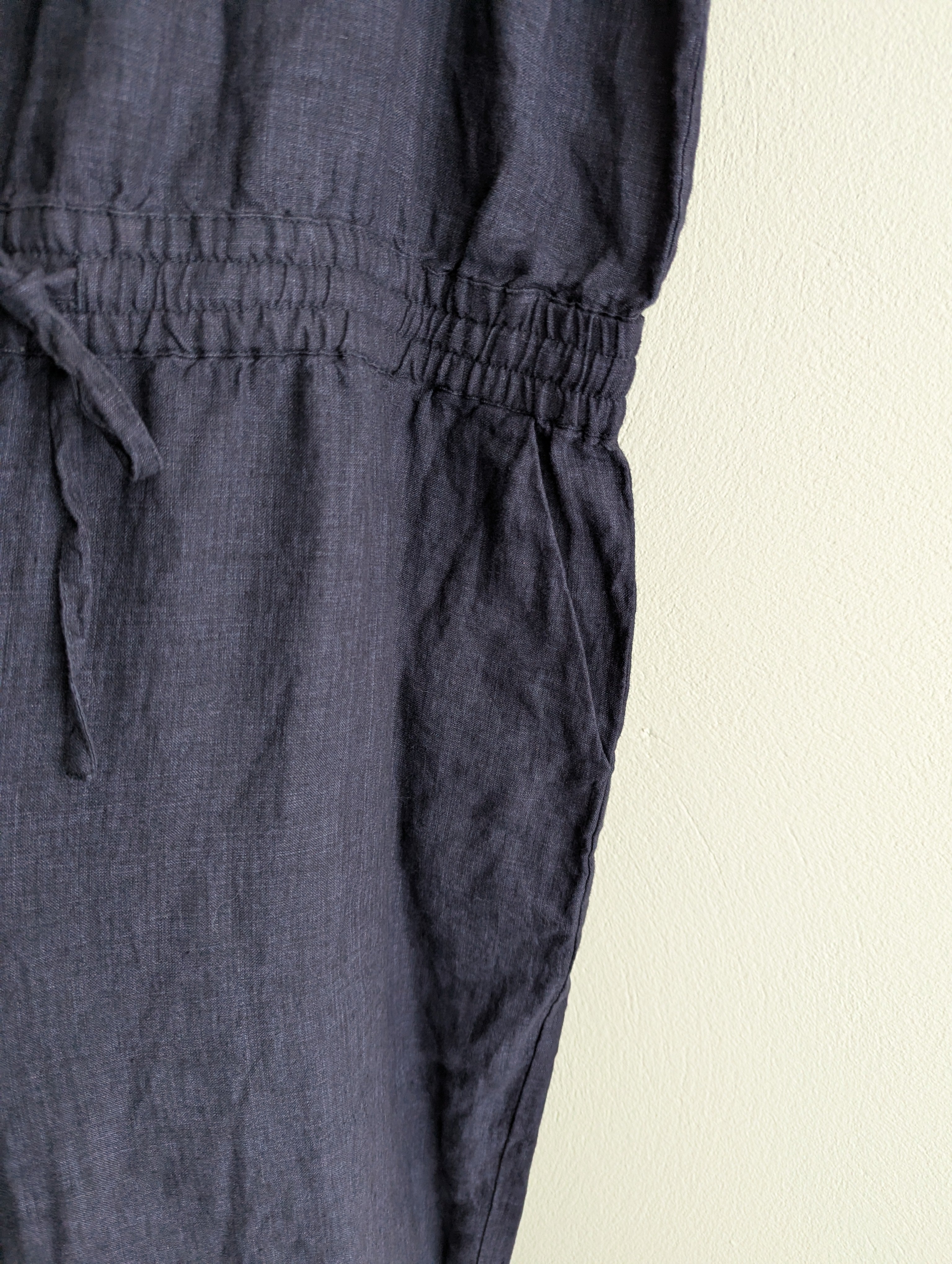 Sussan Linen Navy Jumpsuit