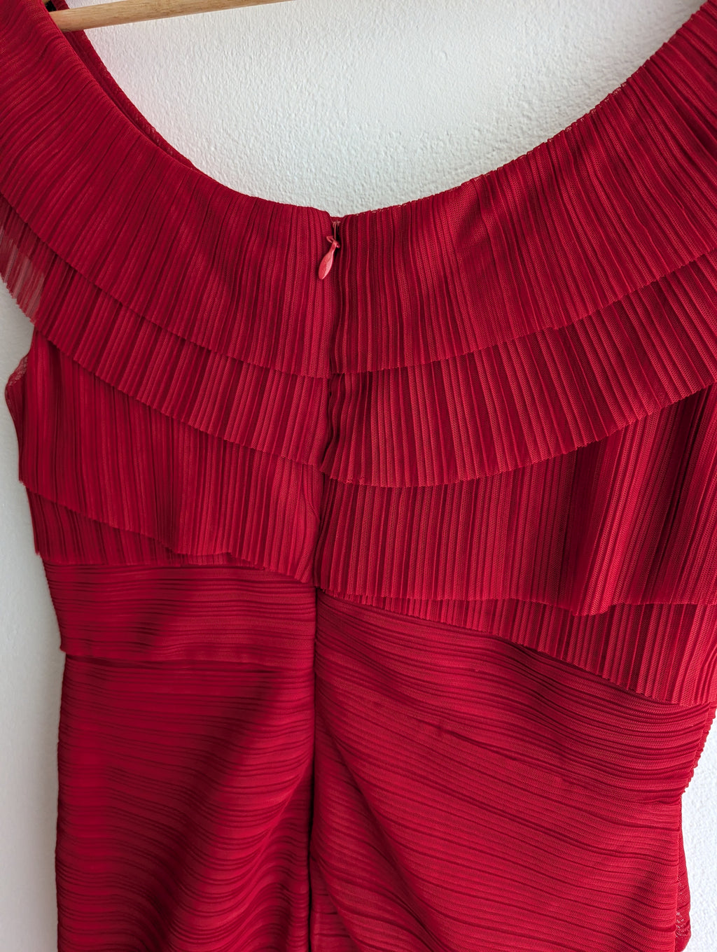 Events Red Ruffle Dress