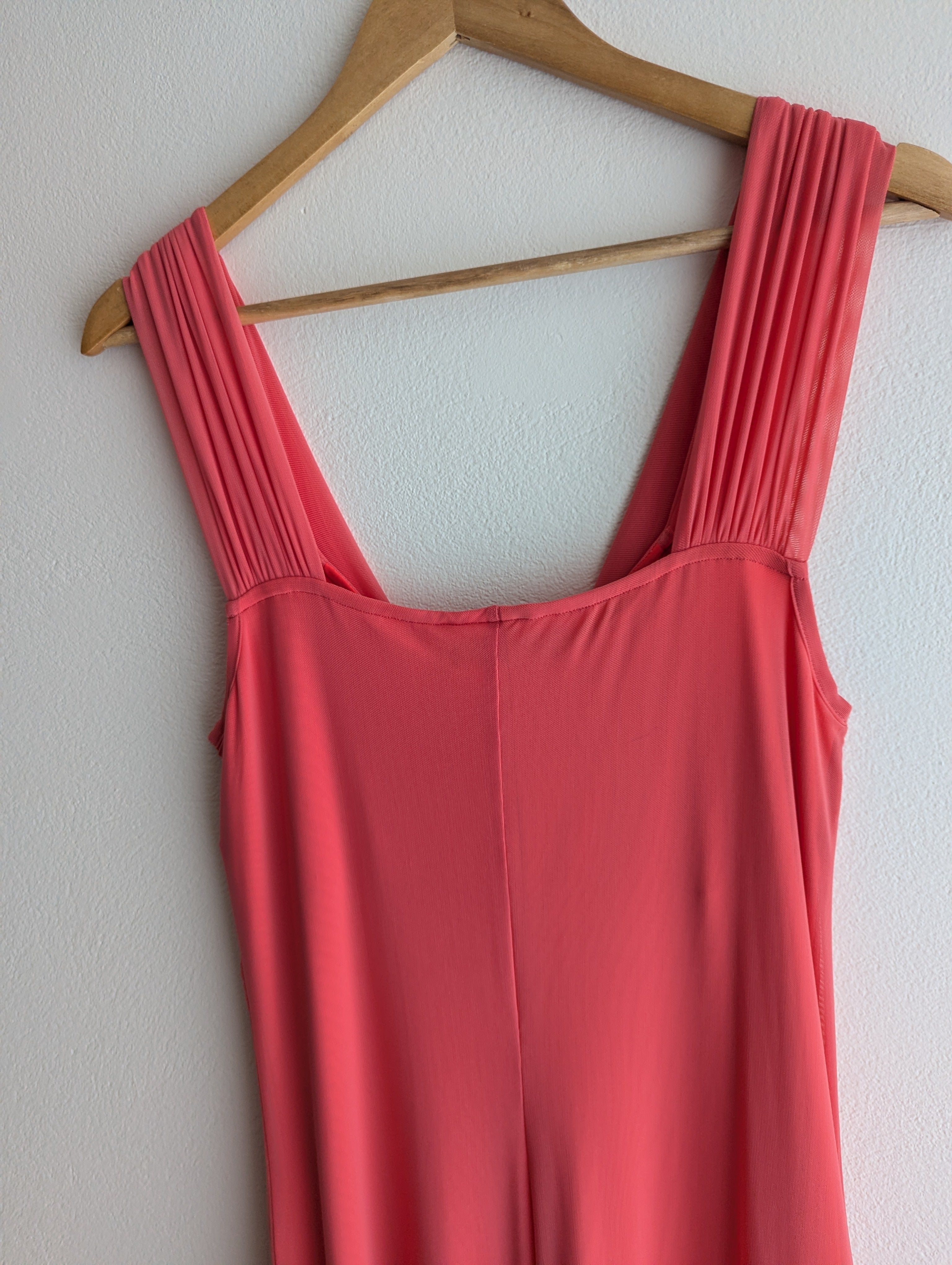 Stitches Coral Pink Midi Dress