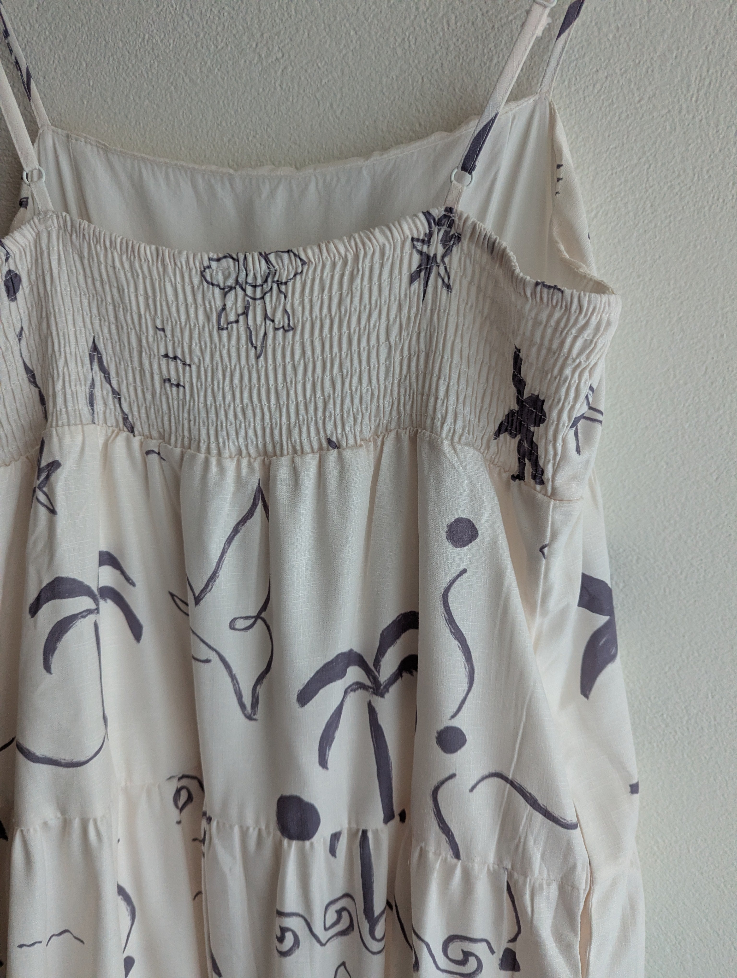 Delilah Beach Print Tiered dress