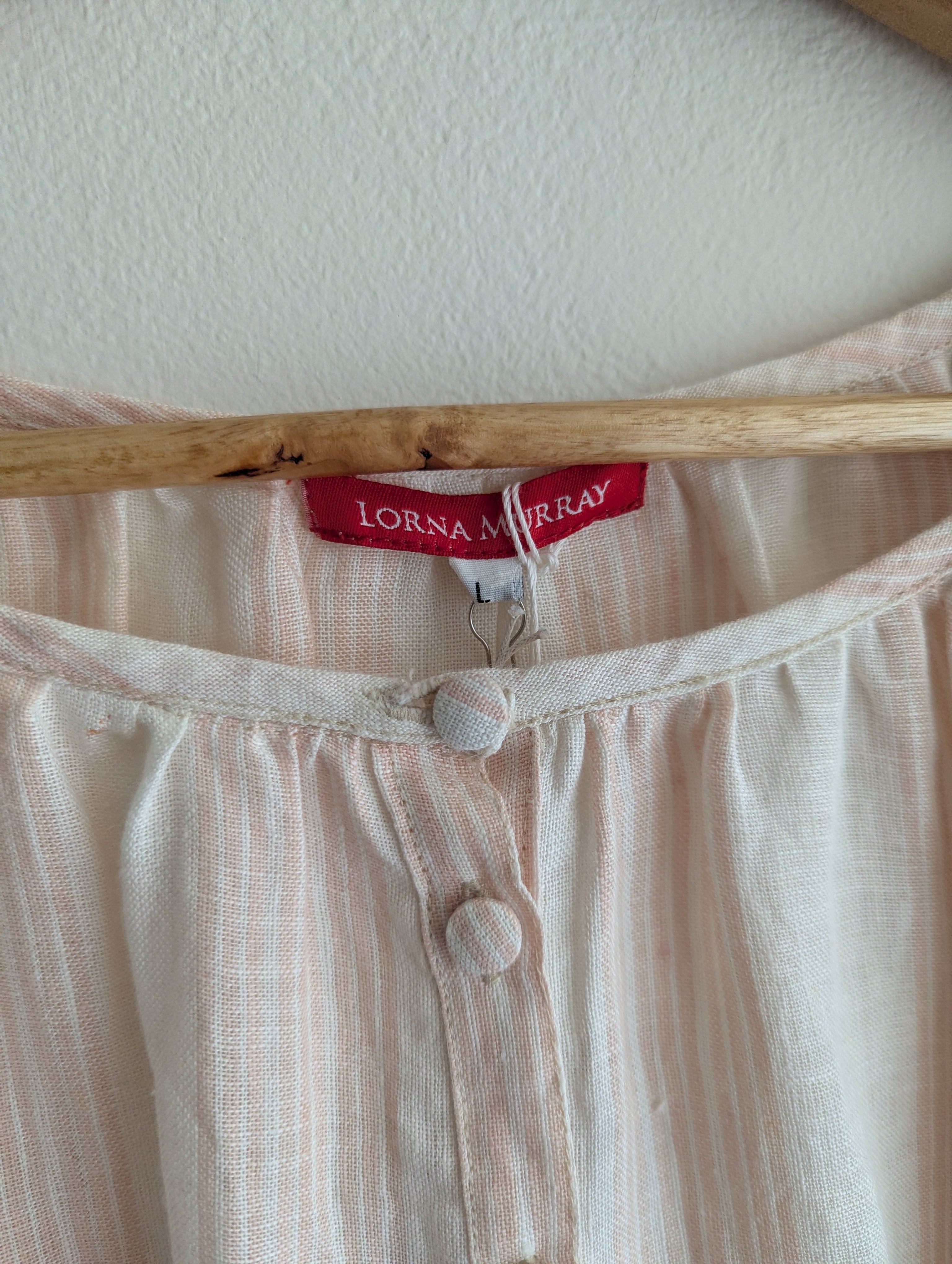 Lorna Murray Pink Stripe Linen Dress