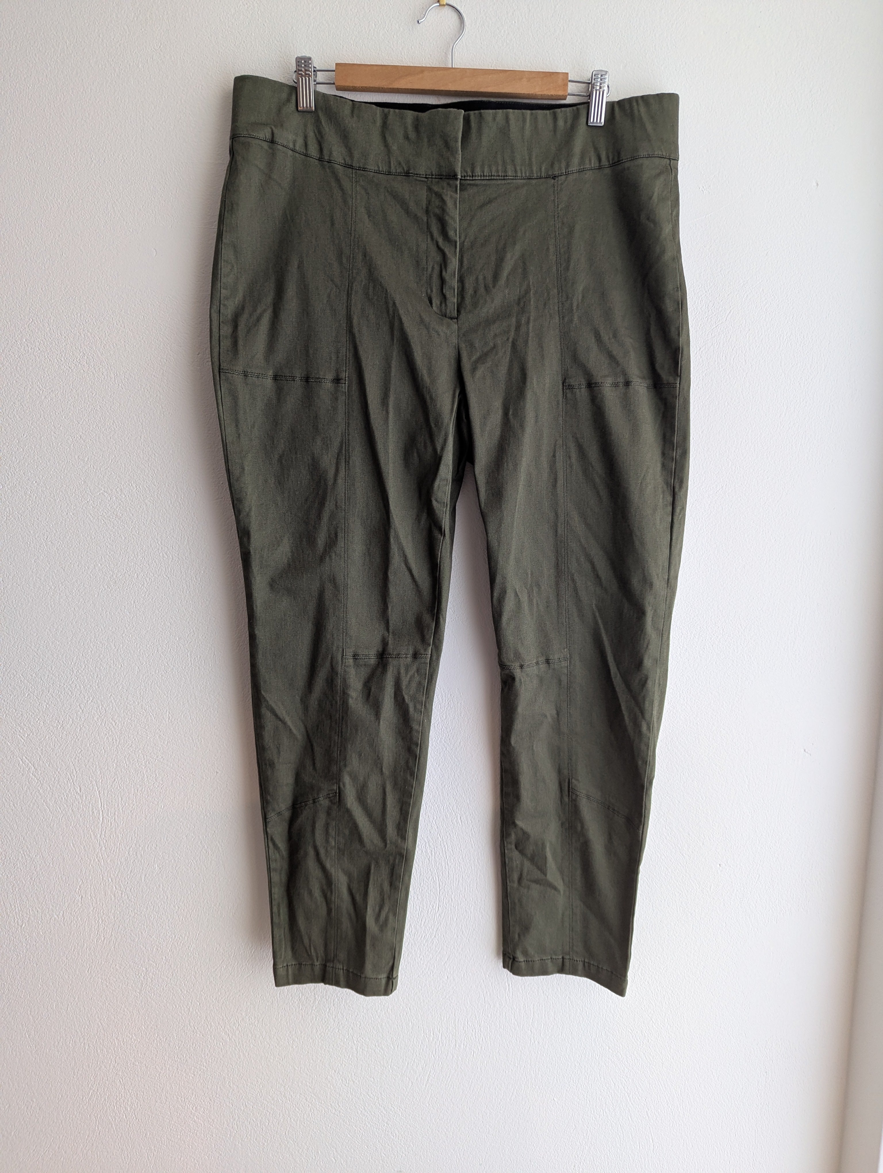 Sara Seam Detail Khaki Pants