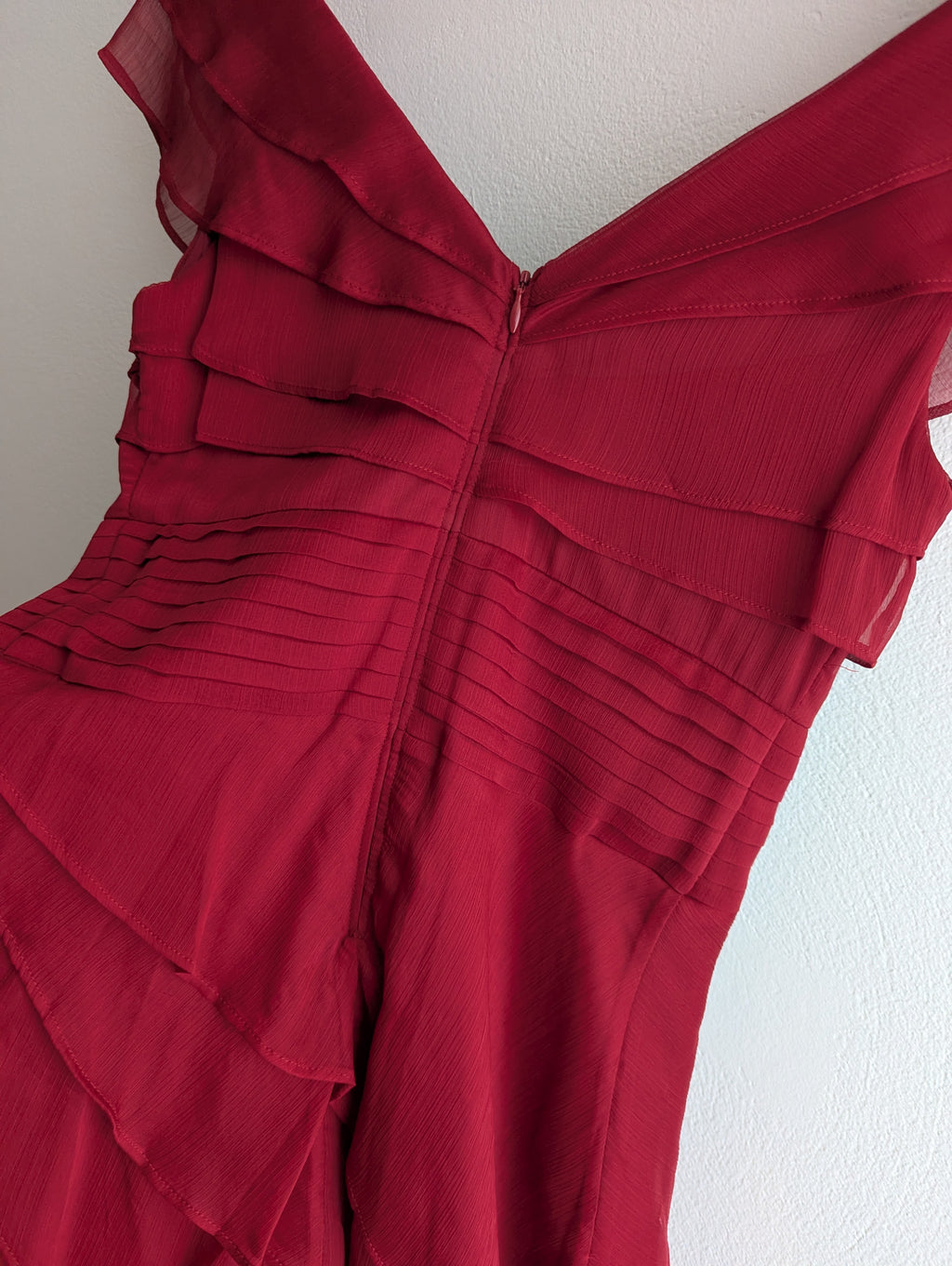 Leona Edmiston Red Ruffle Dress