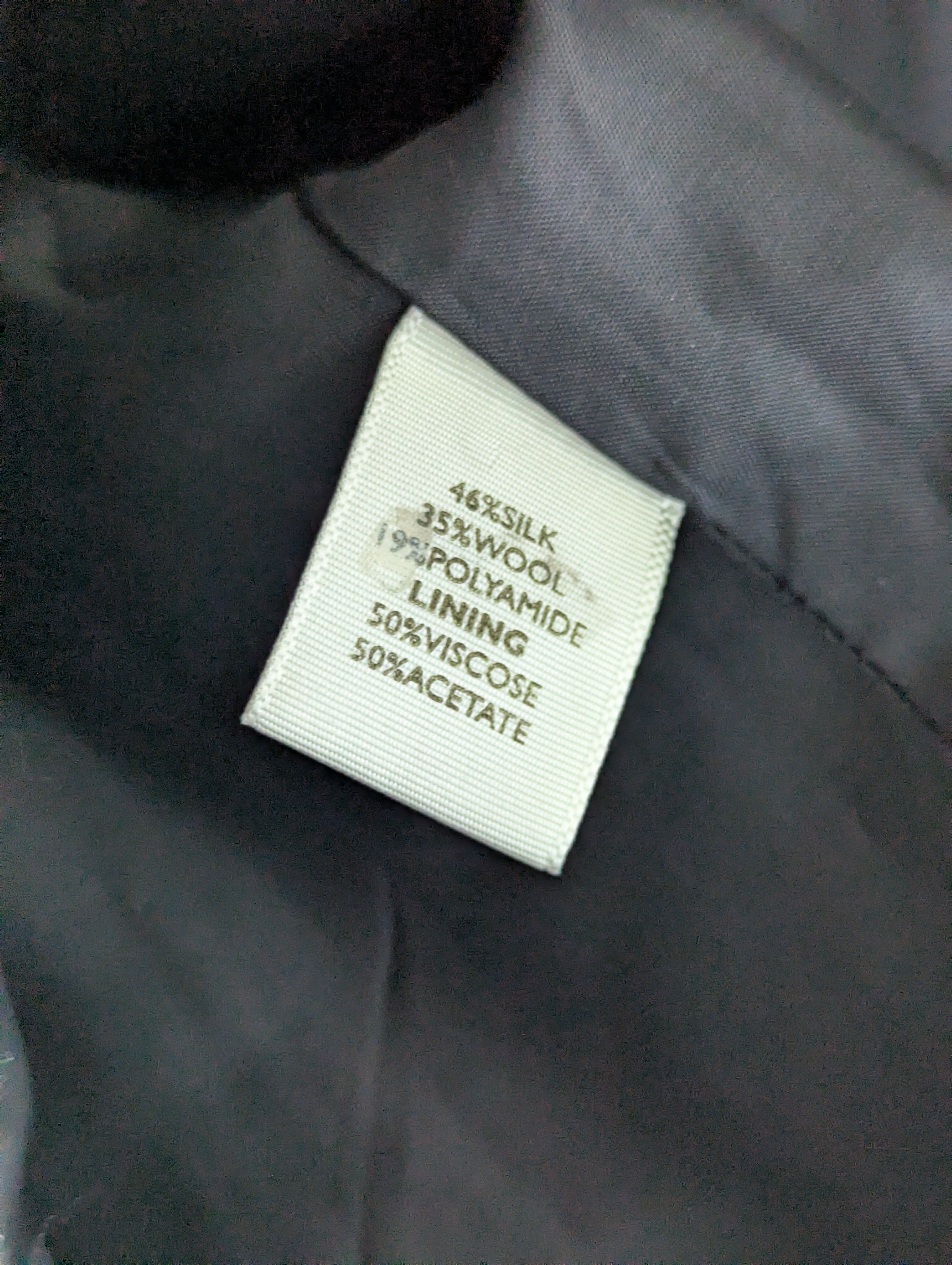 W Collection Wool & Silk Blend Pea Coat