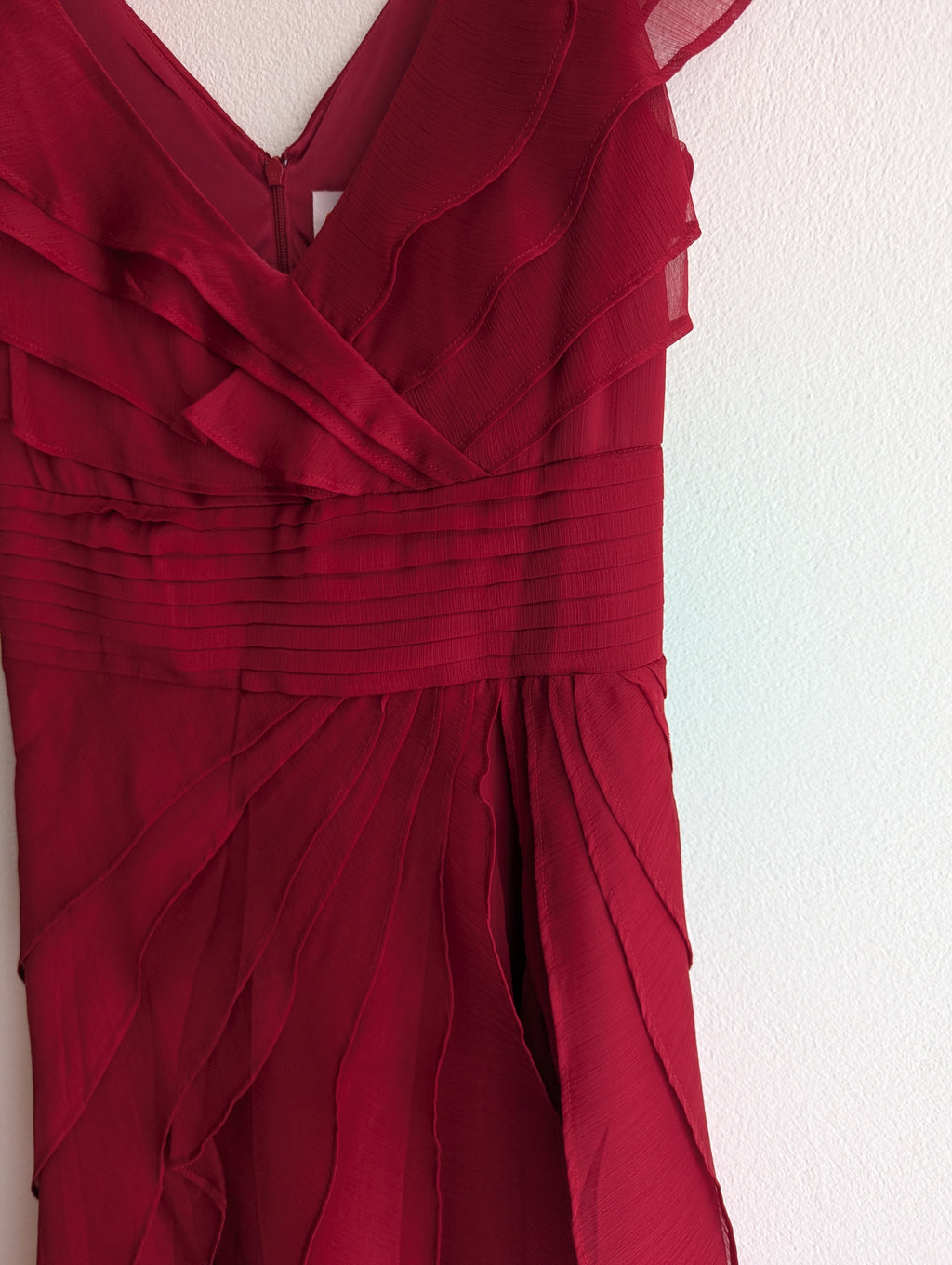 Leona Edmiston Red Ruffle Dress