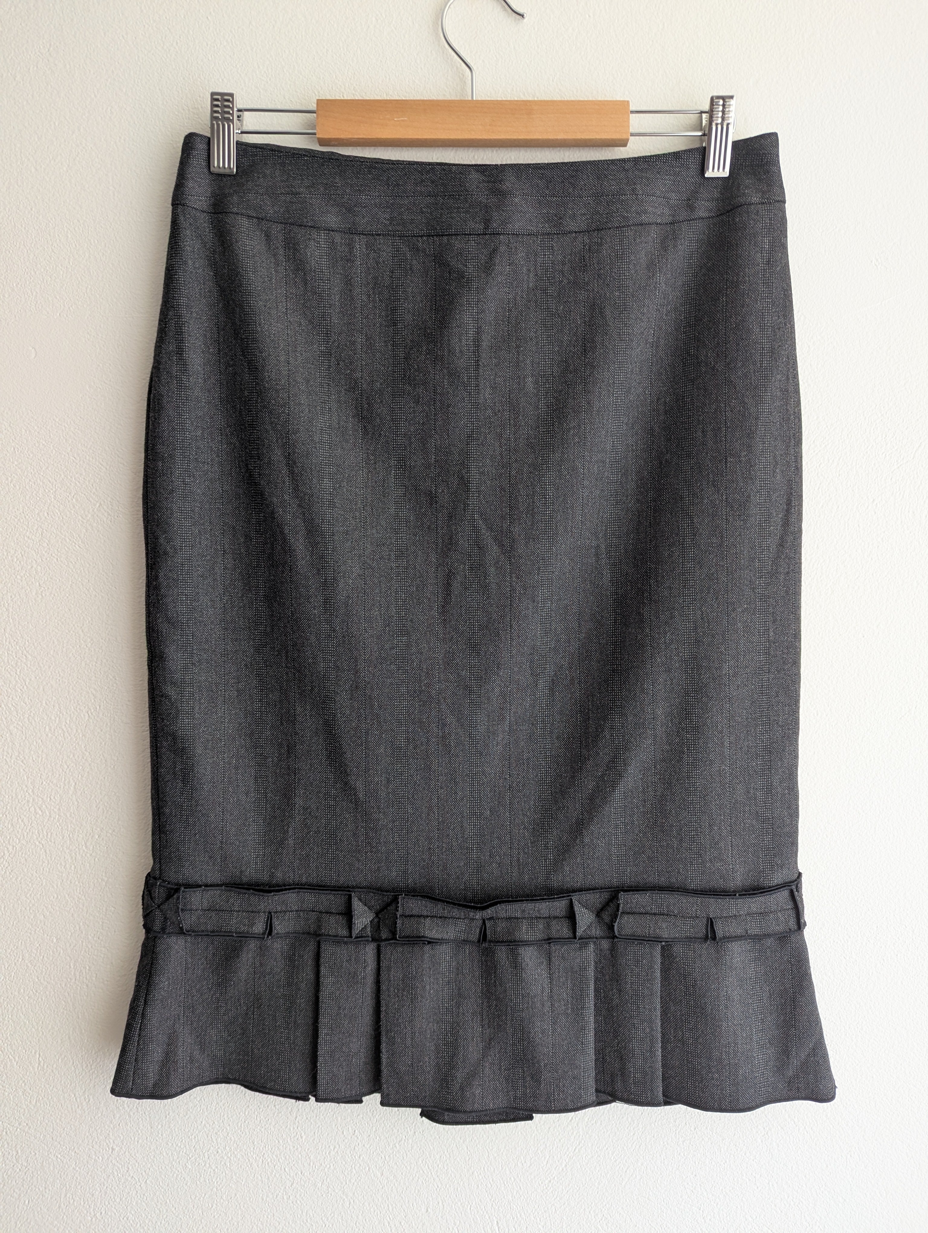 Cue Ruffle Hem Tailored Skirt