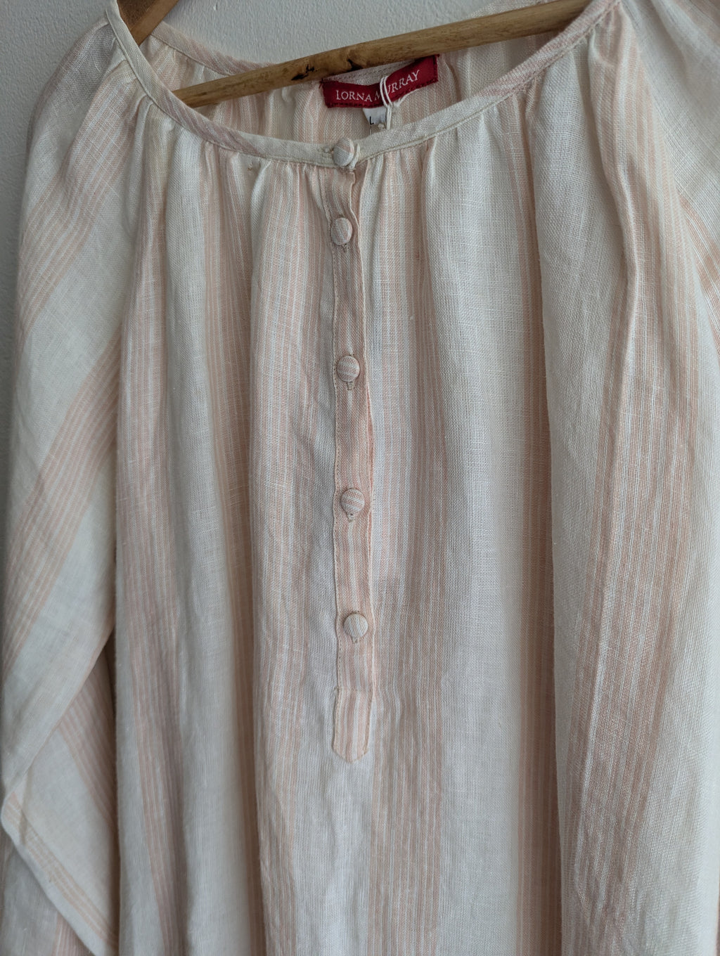 Lorna Murray Pink Stripe Linen Dress