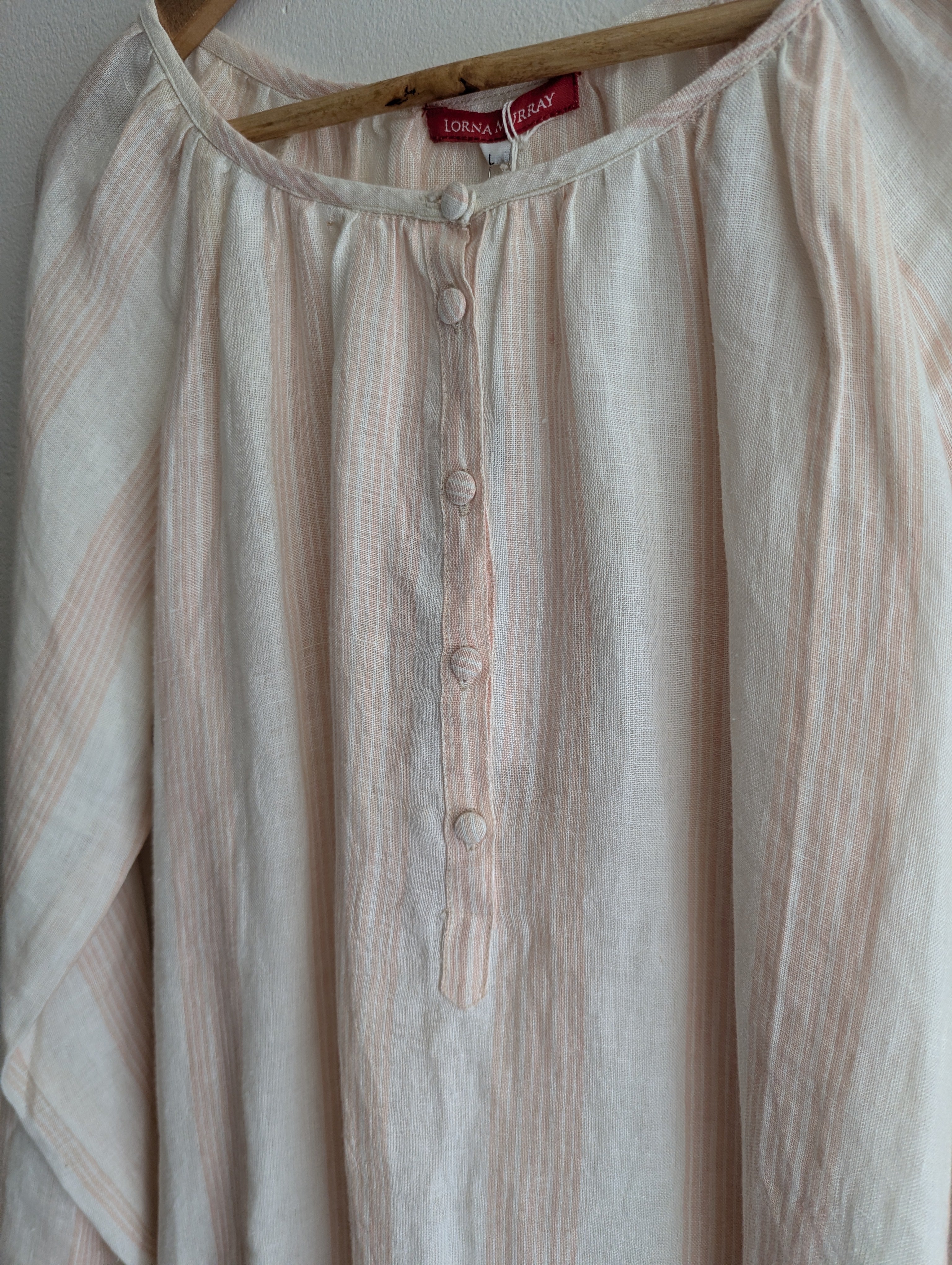 Lorna Murray Pink Stripe Linen Dress