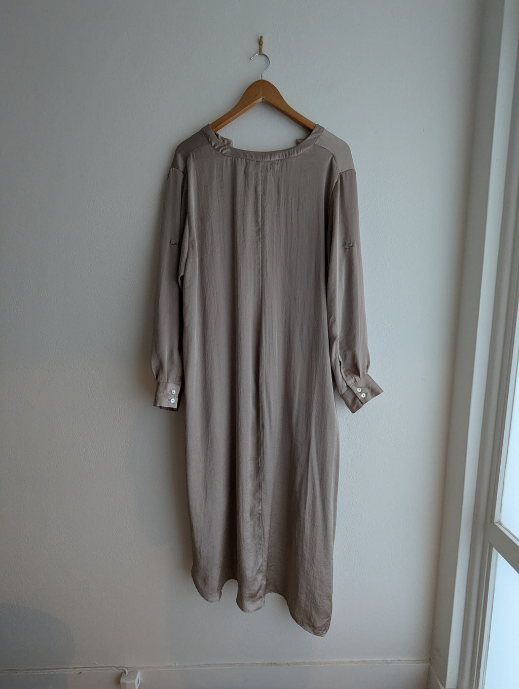 Carolina Satin Gold Maxi Dress