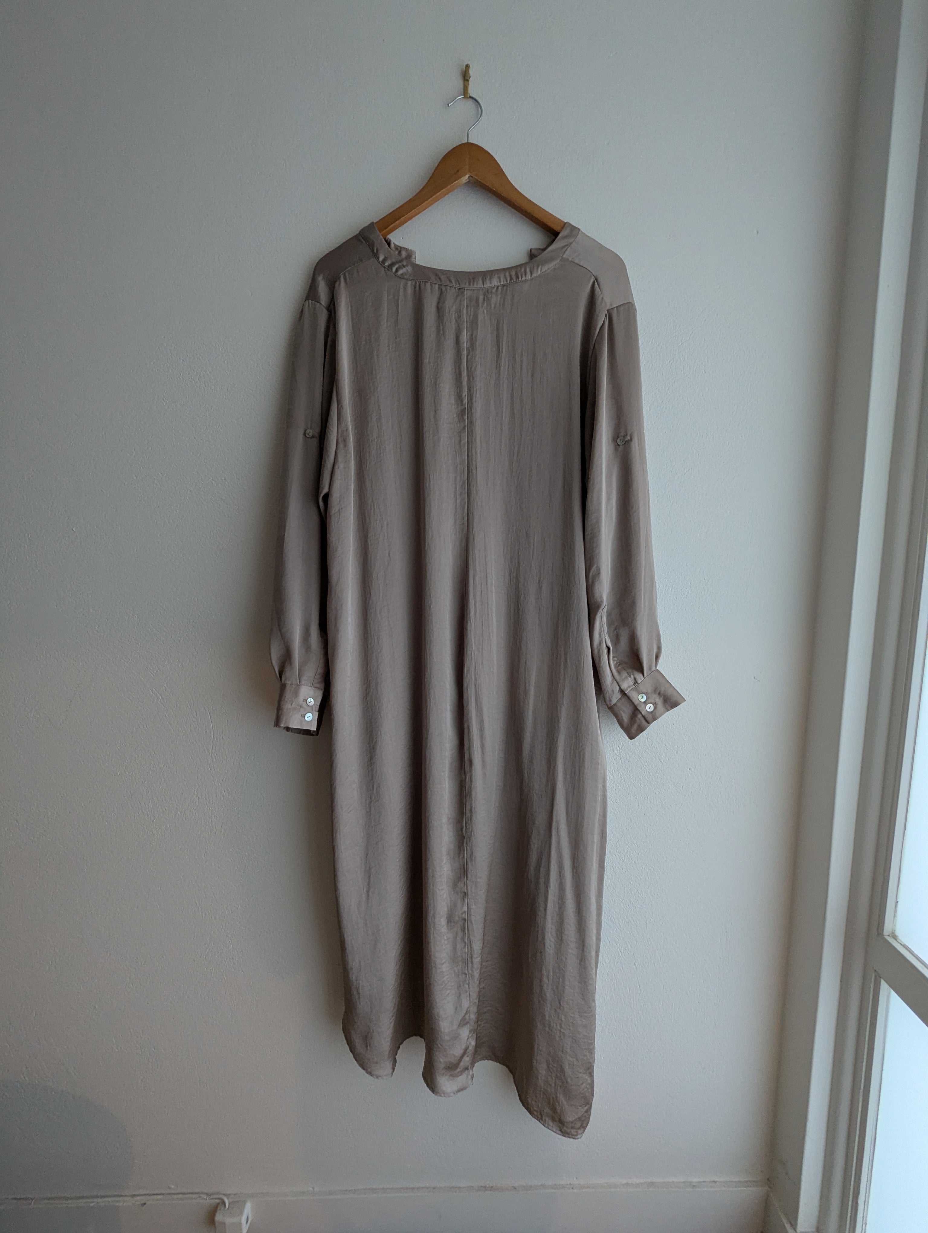 Carolina Satin Gold Maxi Dress