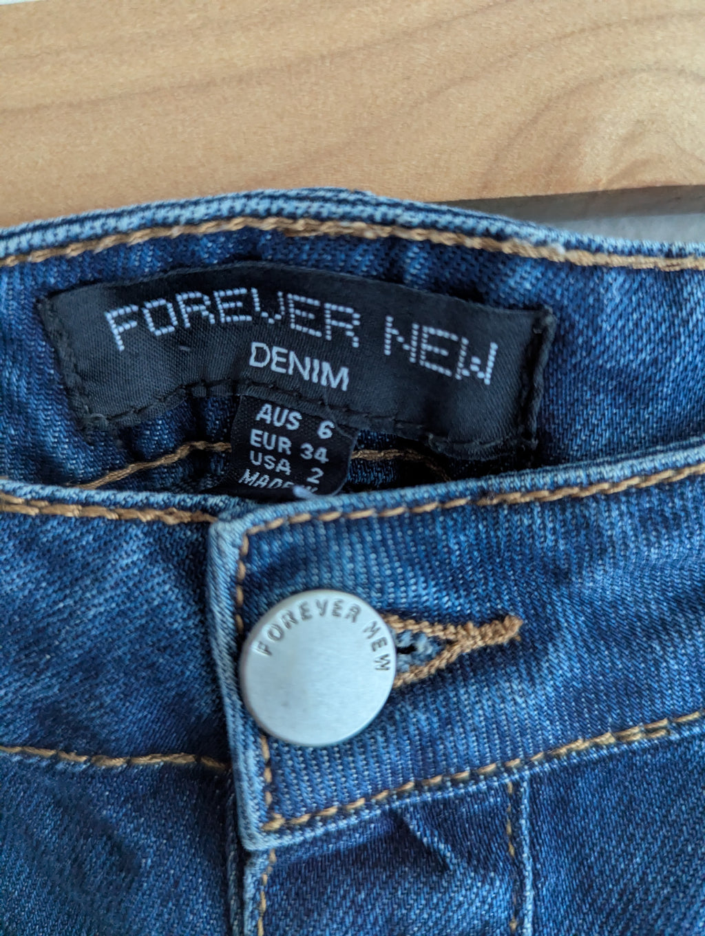 Forever New Button-Down Denim Skirt
