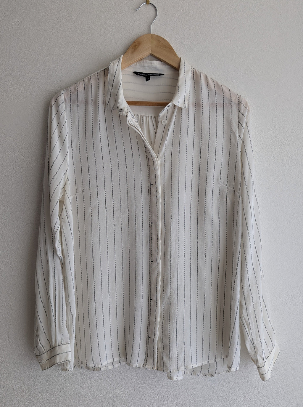 French Connection Silk Button-Down Blouse