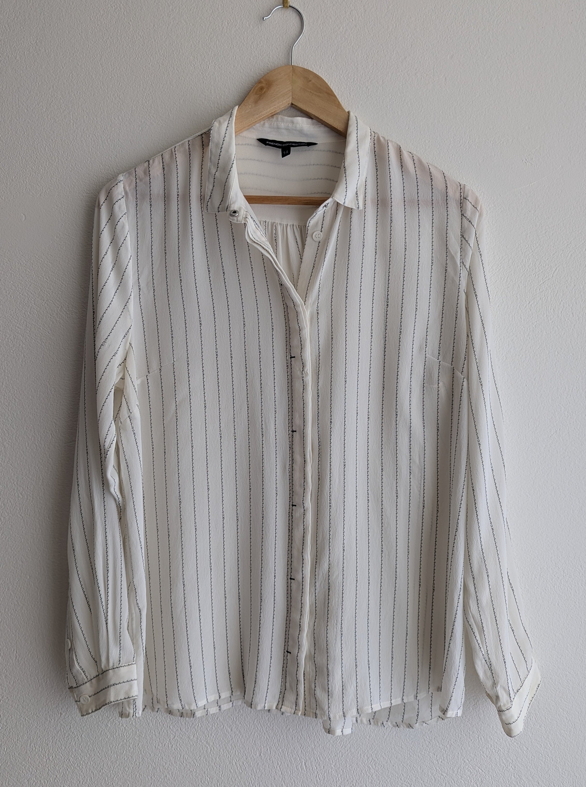 French Connection Silk Button-Down Blouse