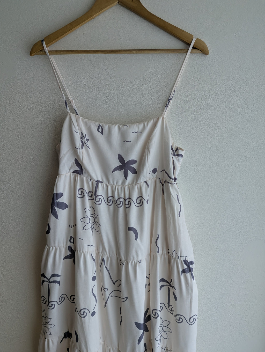 Delilah Beach Print Tiered dress