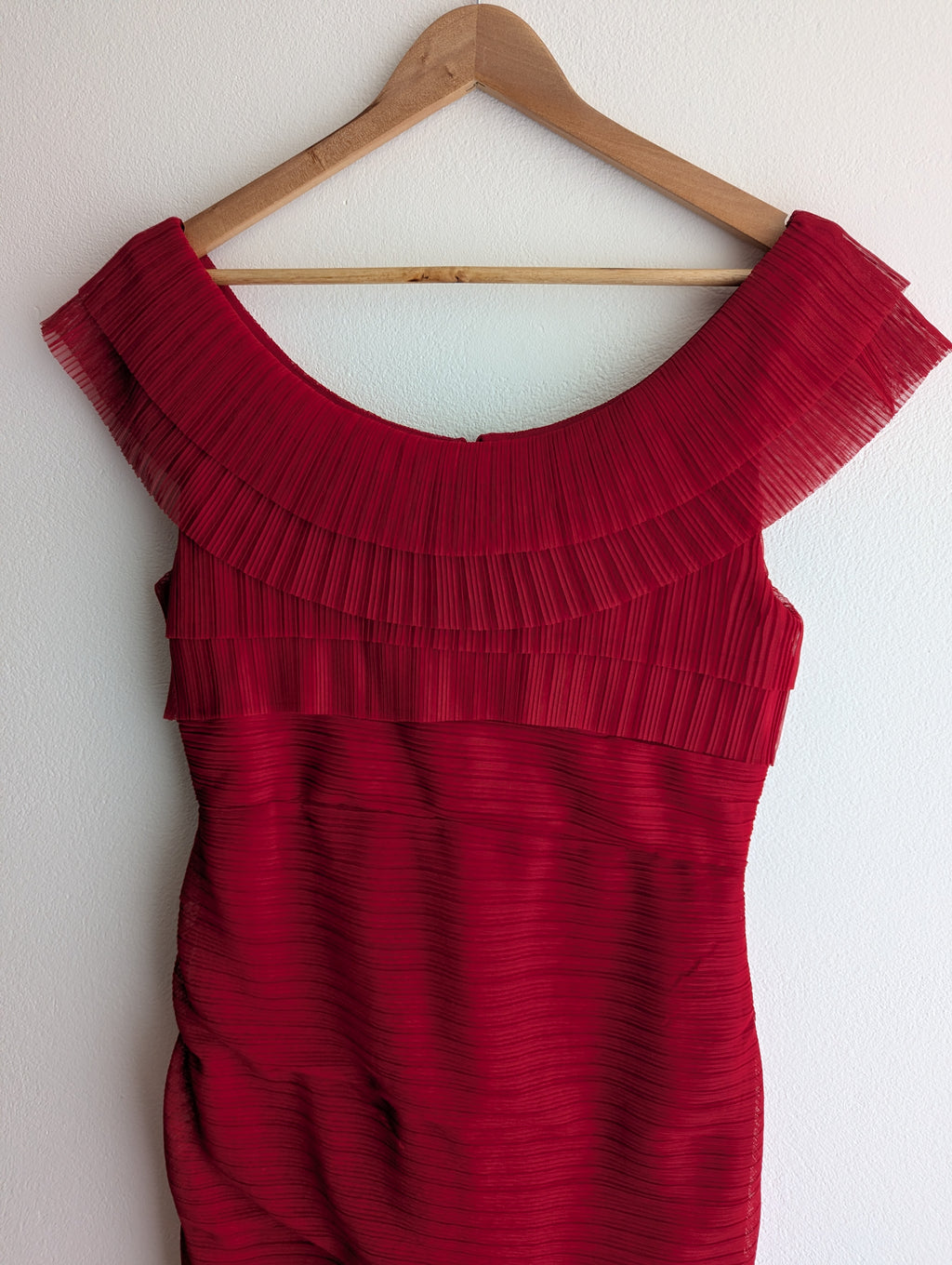 Events Red Ruffle Dress