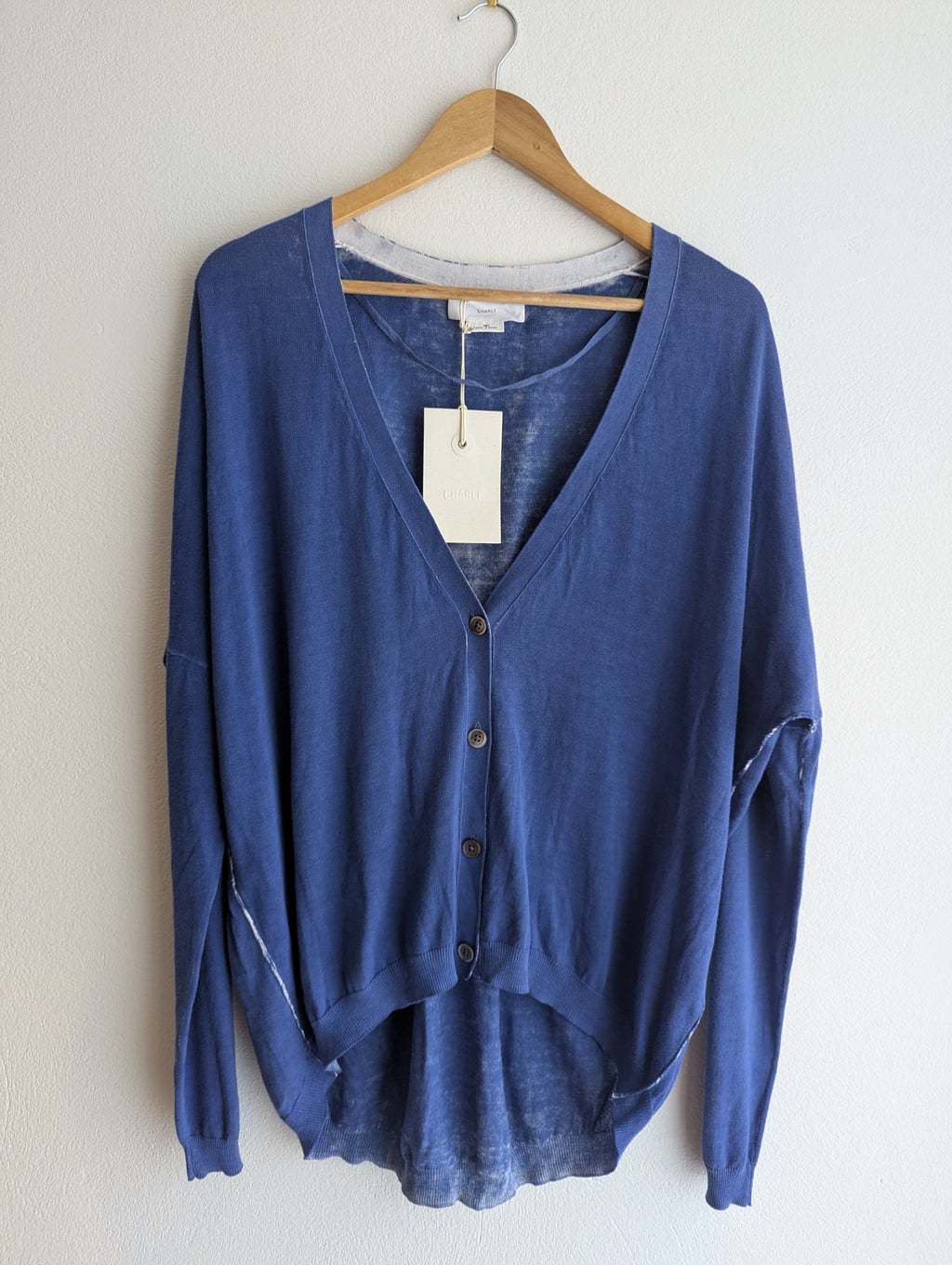 Charli Hand-dyed Cotton Navy Cardigan