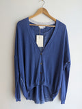 Charli Hand-dyed Cotton Navy Cardigan