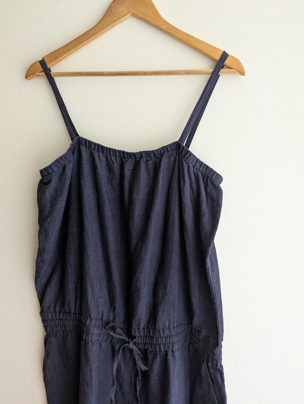 Sussan Linen Navy Jumpsuit