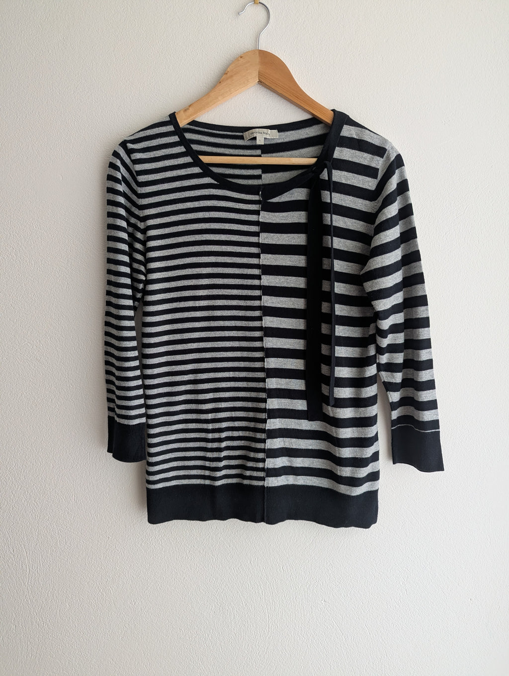 Veronika Maine Cotton Stripe Knit Top