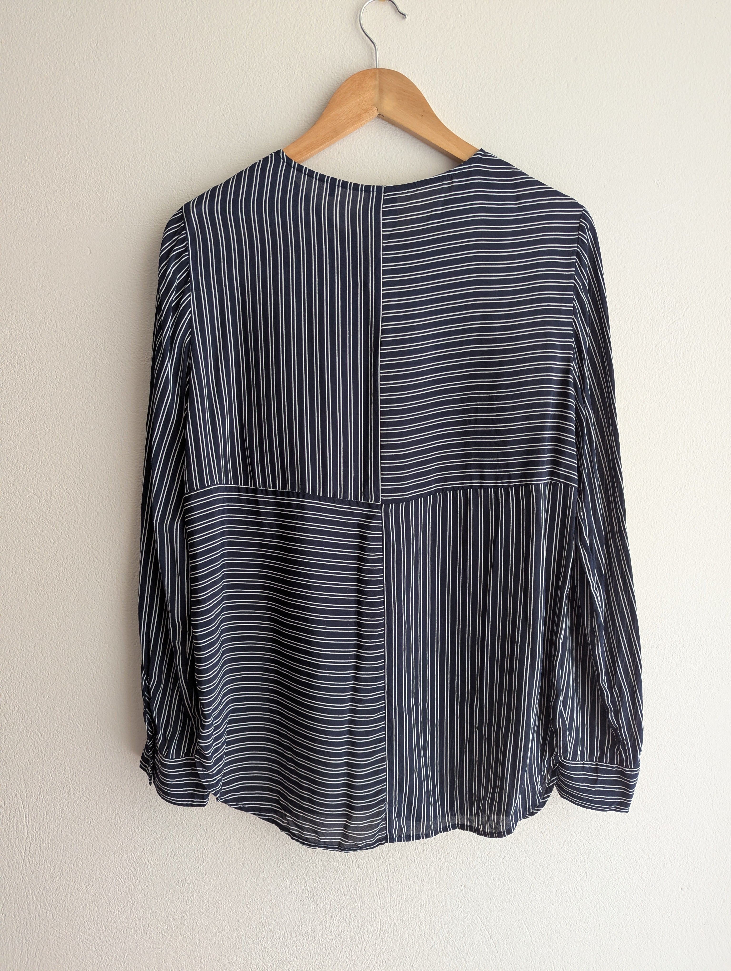 David Lawrence Stripe Button Down Blouse