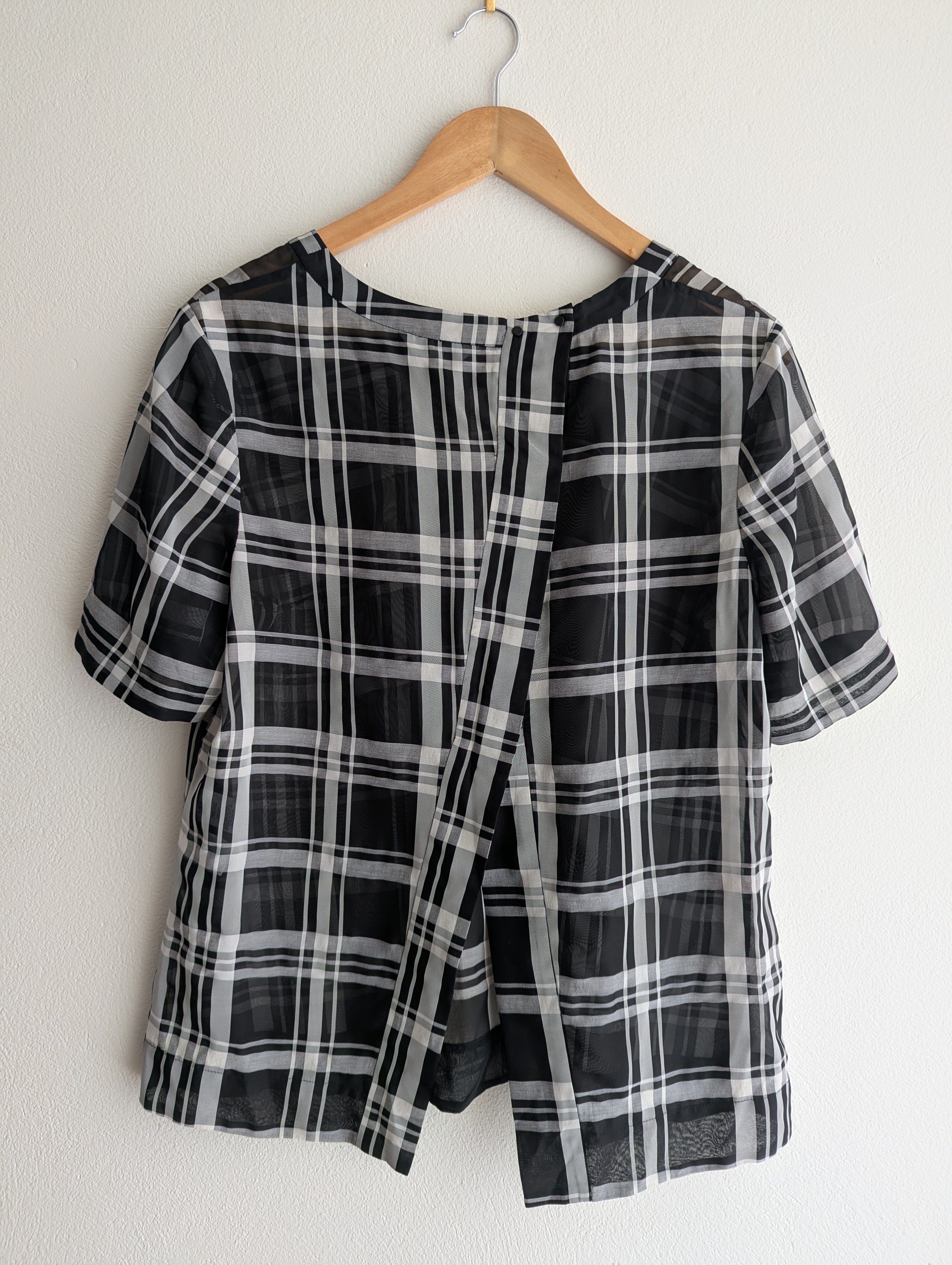 Veronika Maine Sheer Check Top