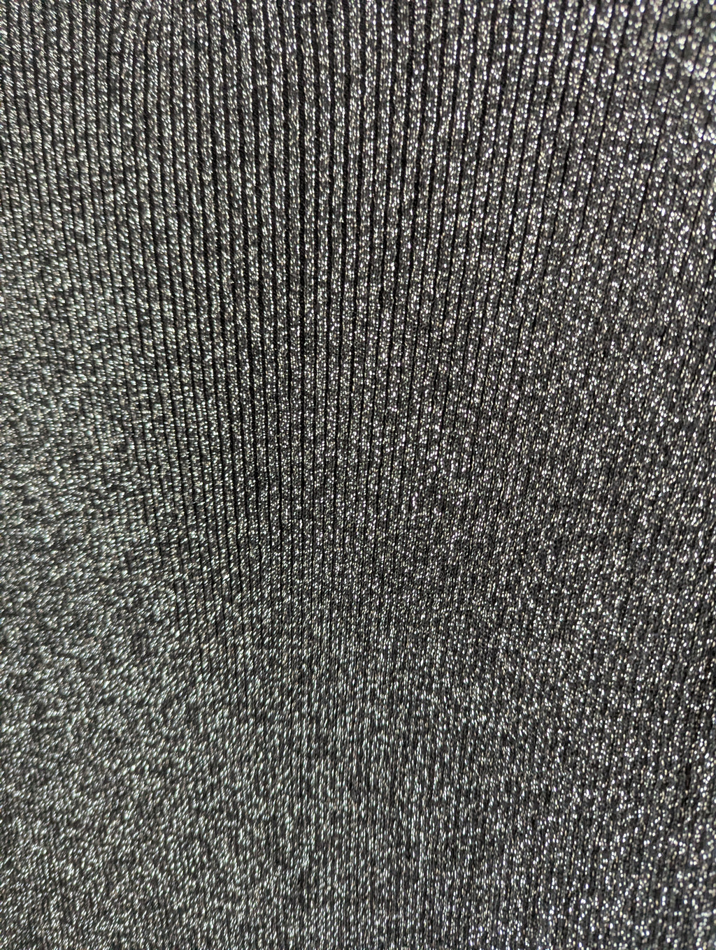 Table Eight Black and Silver Ribbed Bodycon Dress