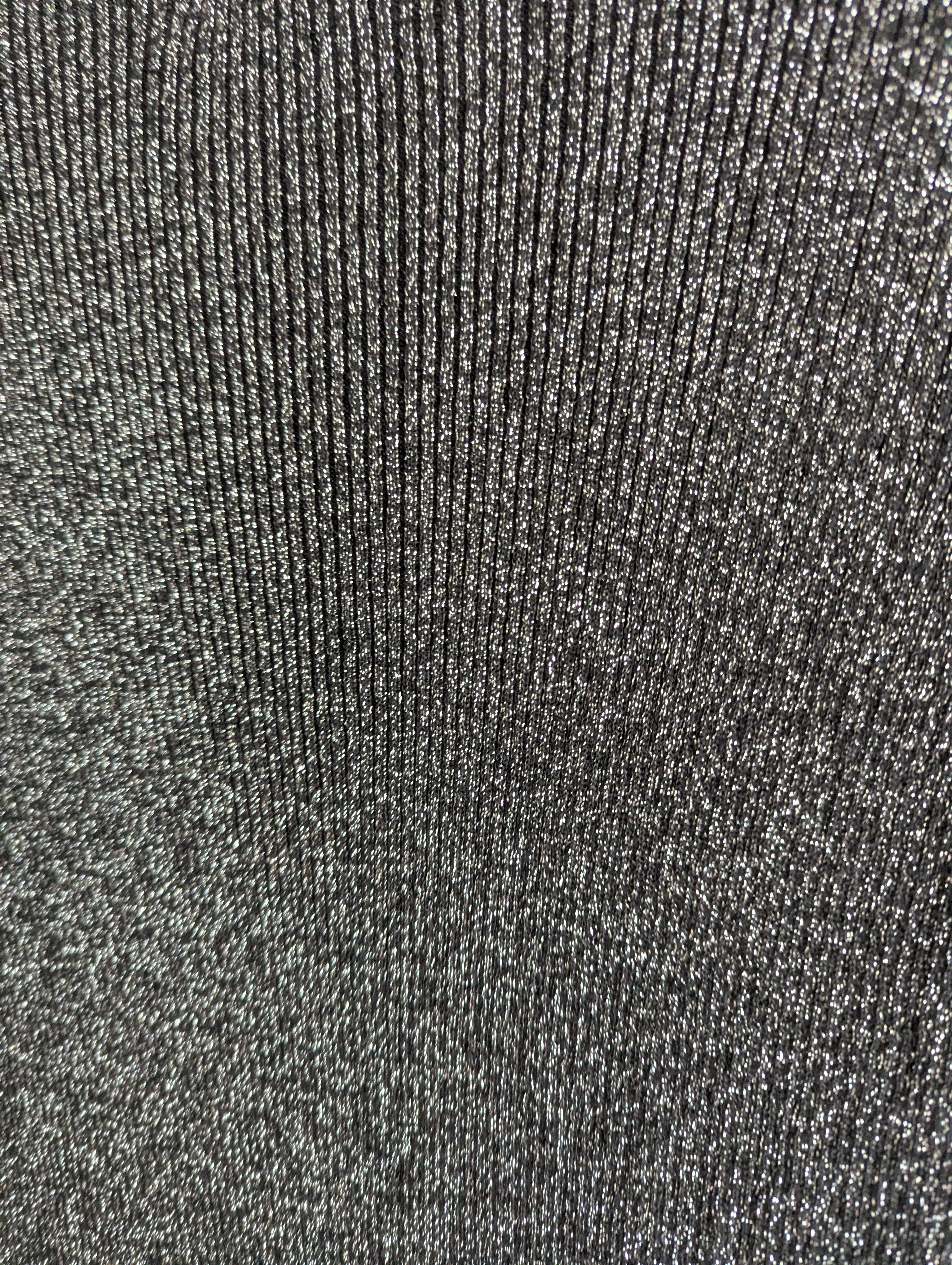 Table Eight Black and Silver Ribbed Bodycon Dress