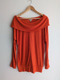 Bordeaux Bardot Long Sleeve Knit