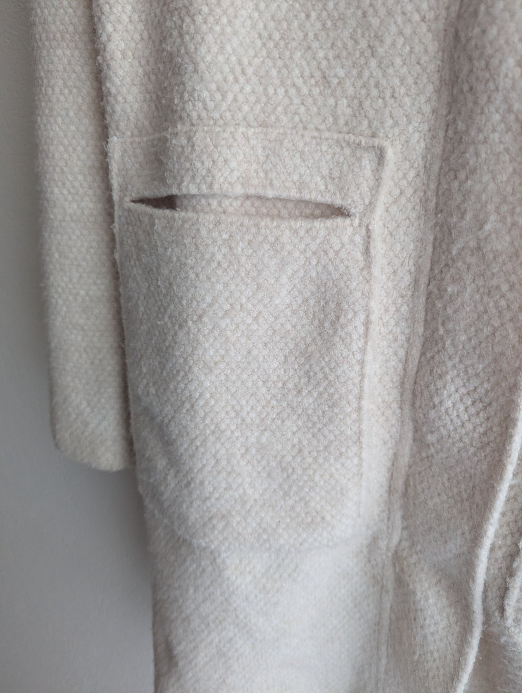 Zara Knit Cream Cardigan Coat