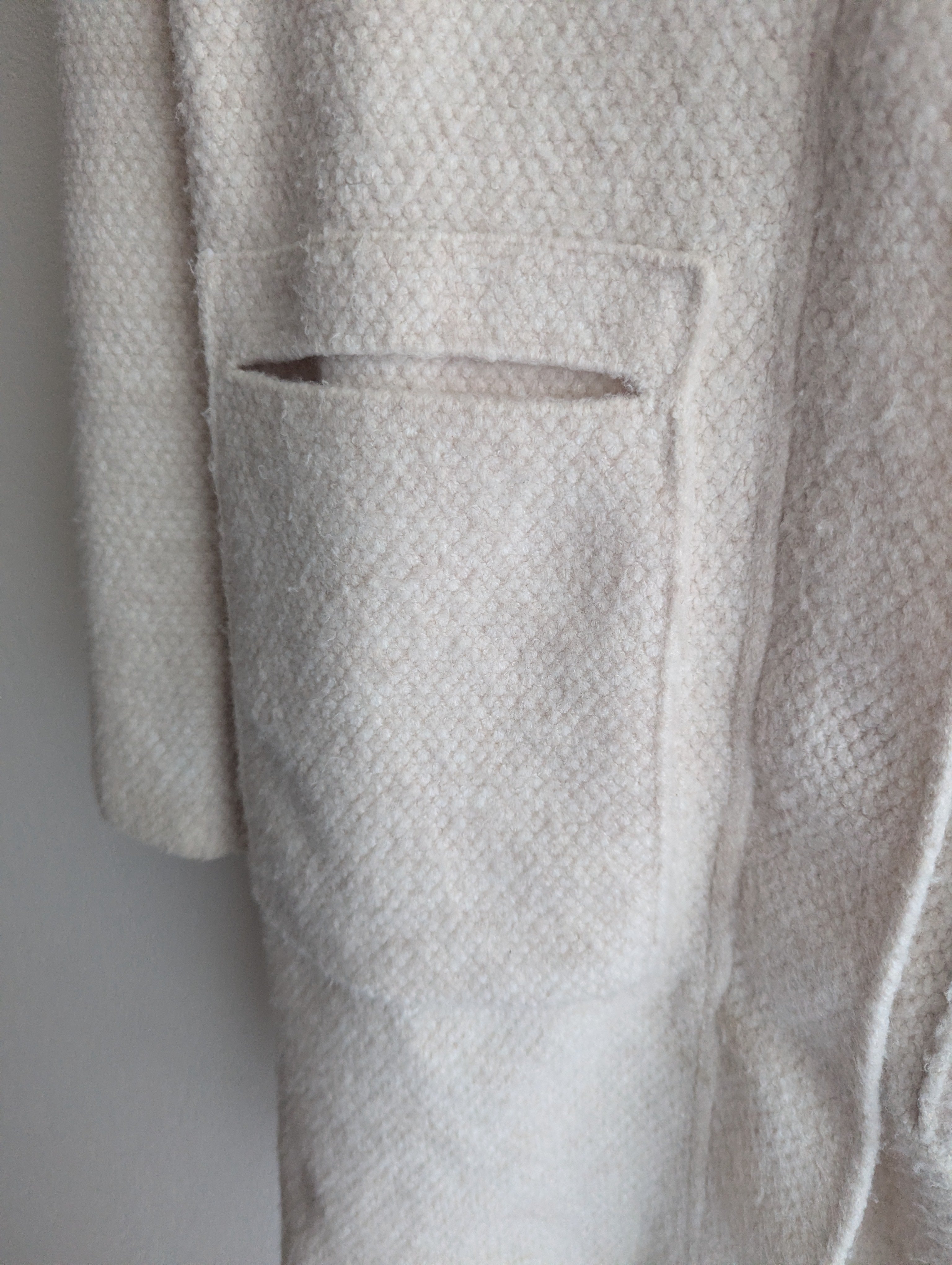 Zara Knit Cream Cardigan Coat