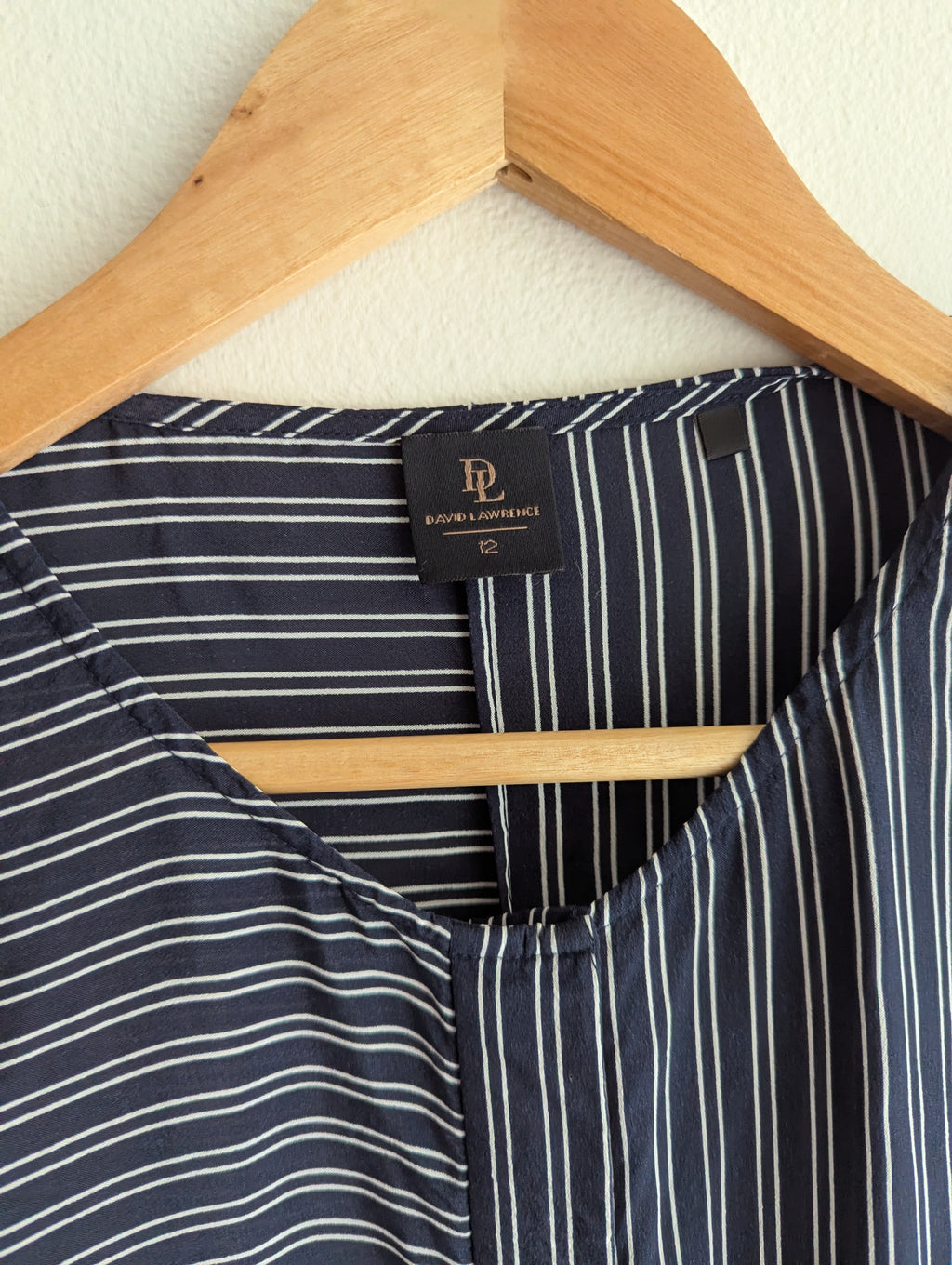 David Lawrence Stripe Button Down Blouse