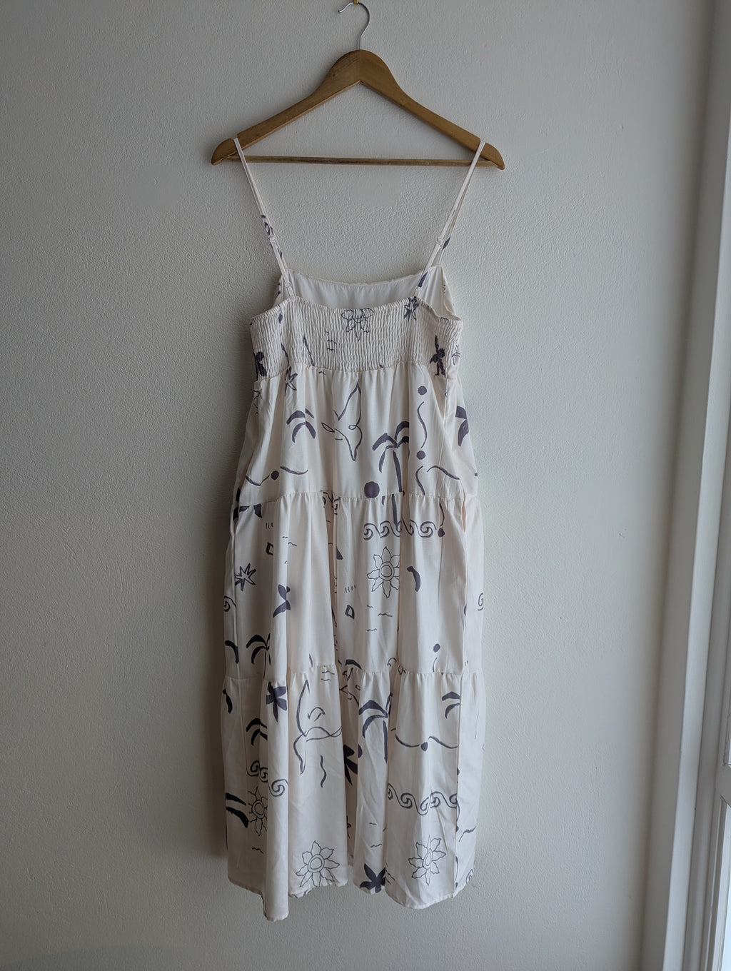 Delilah Beach Print Tiered dress