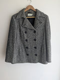 W Collection Wool & Silk Blend Pea Coat