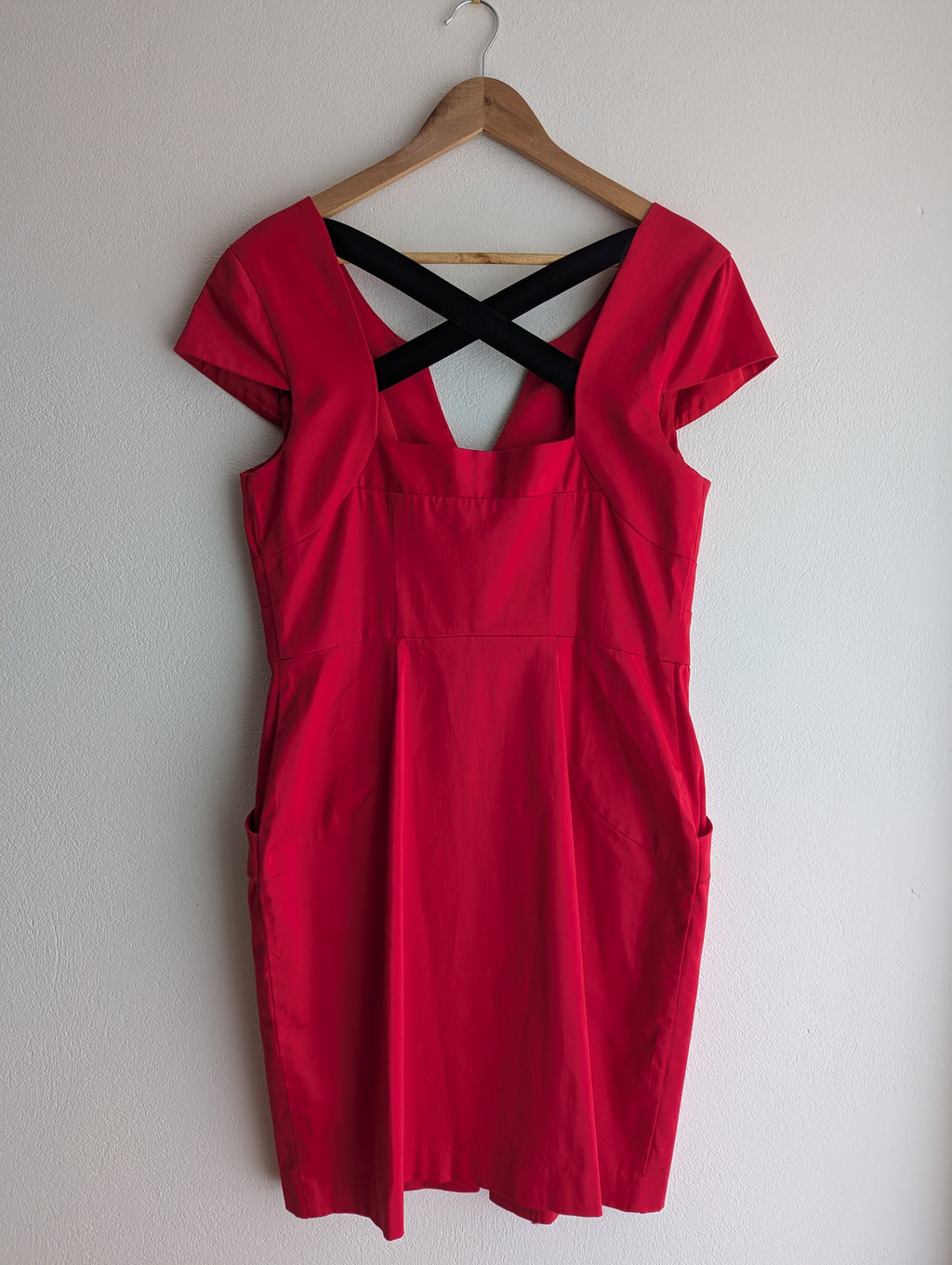 Events Cross Back Red Dress