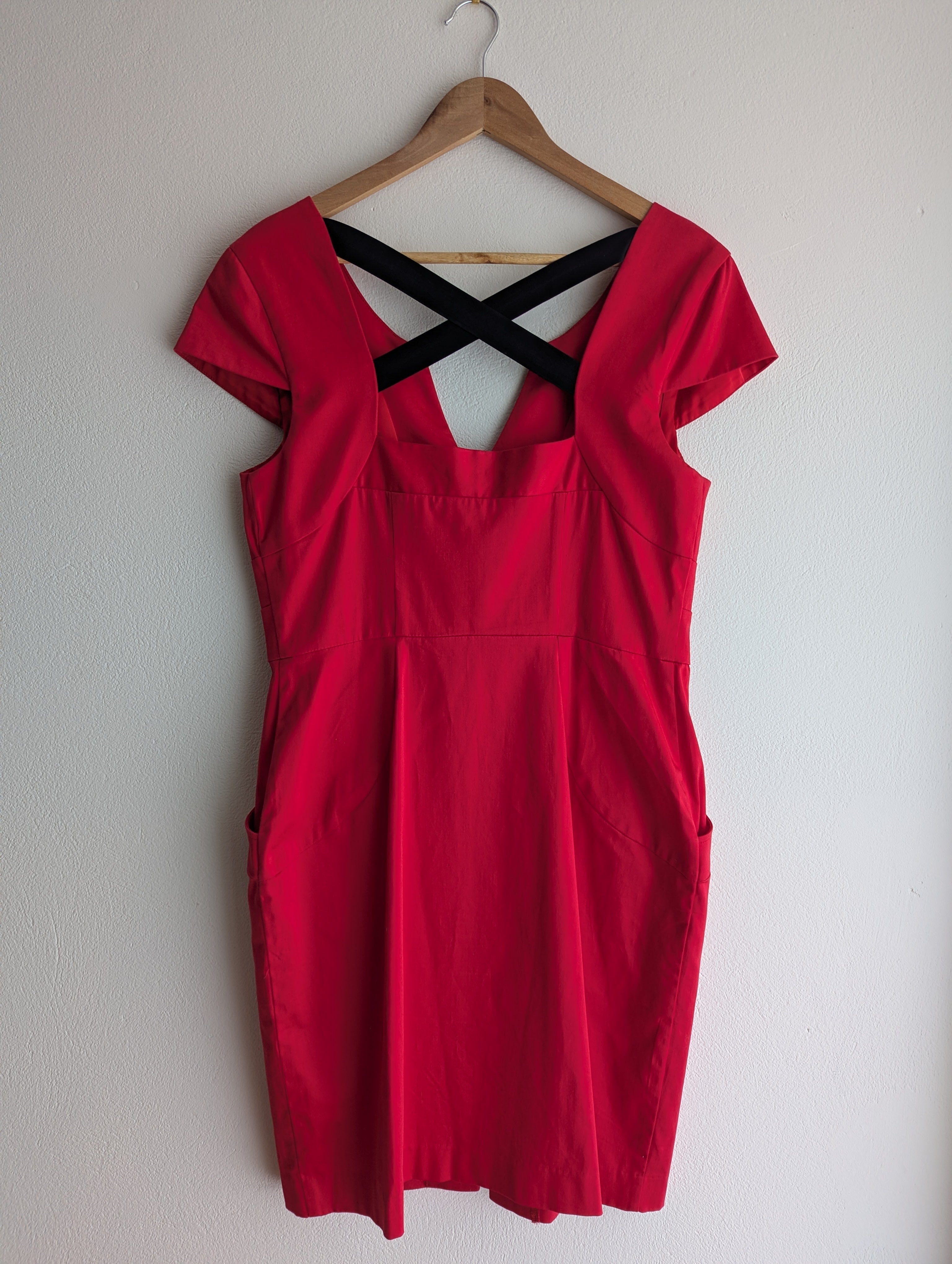 Events Cross Back Red Dress