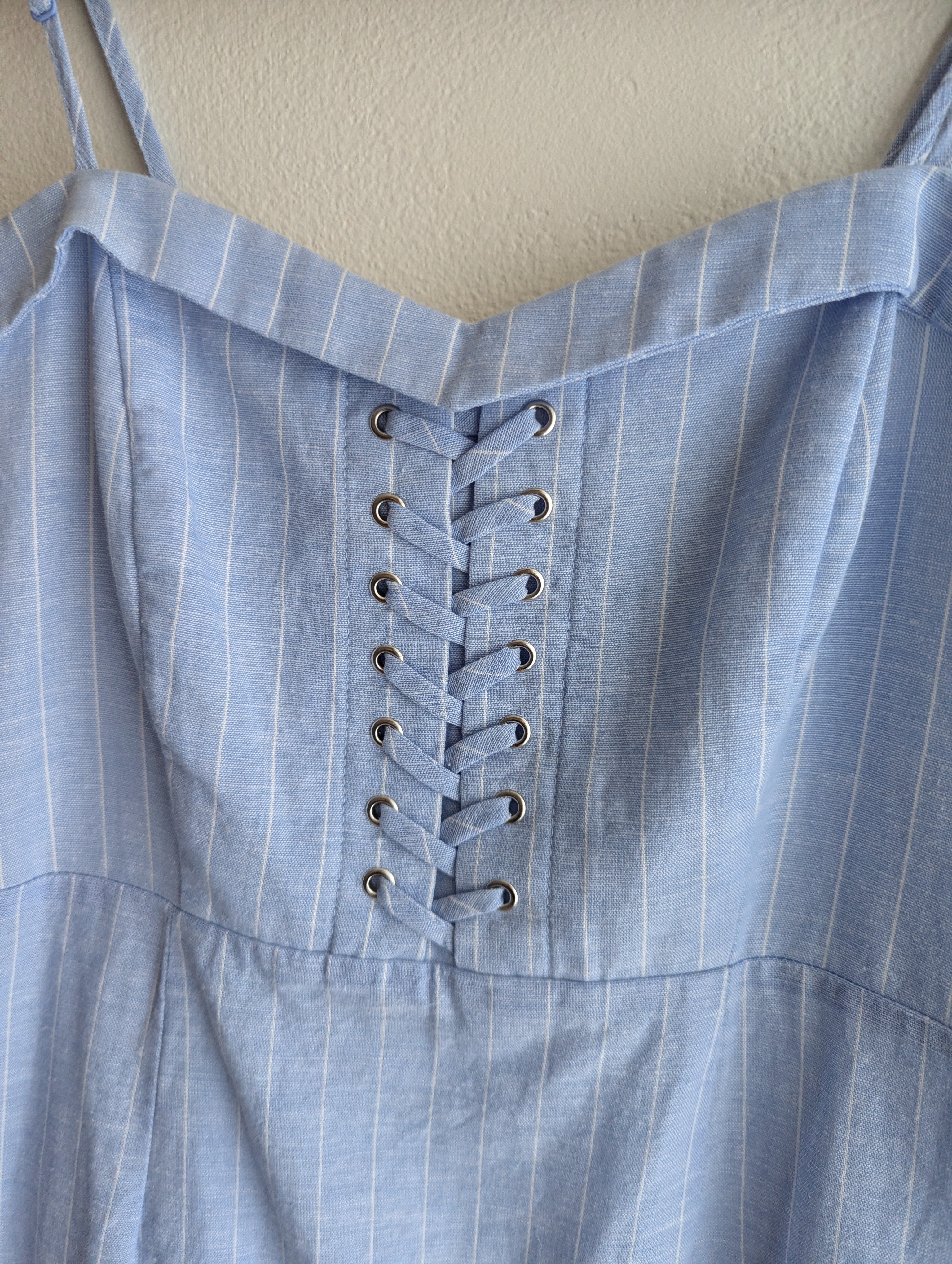 Bardot Blue & White Stripe Mini Dress