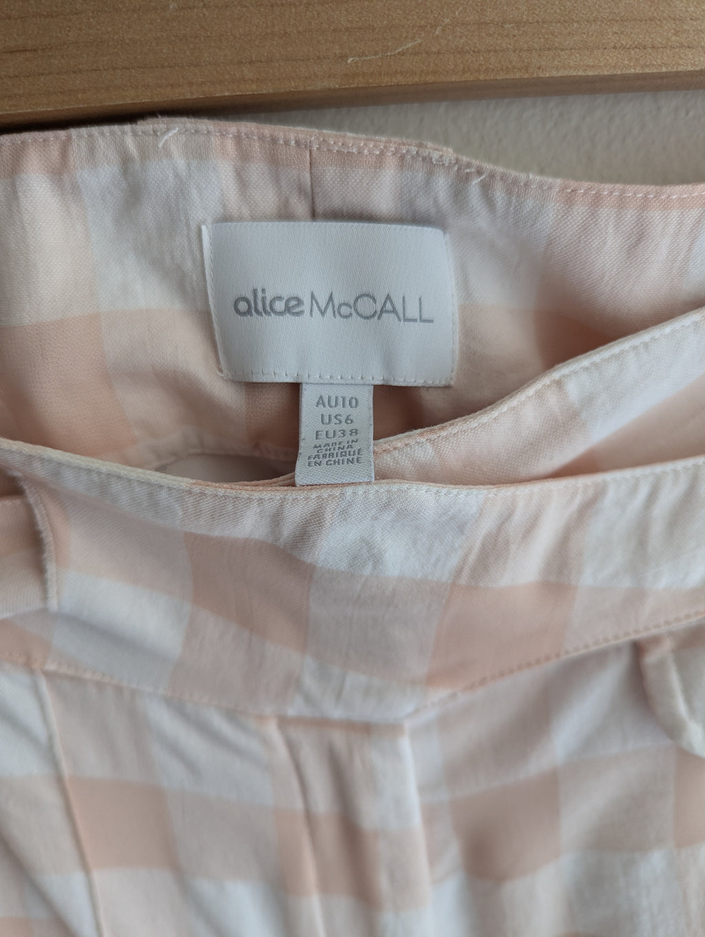Alice McCall Gingham Cross-Over Belt Trousers
