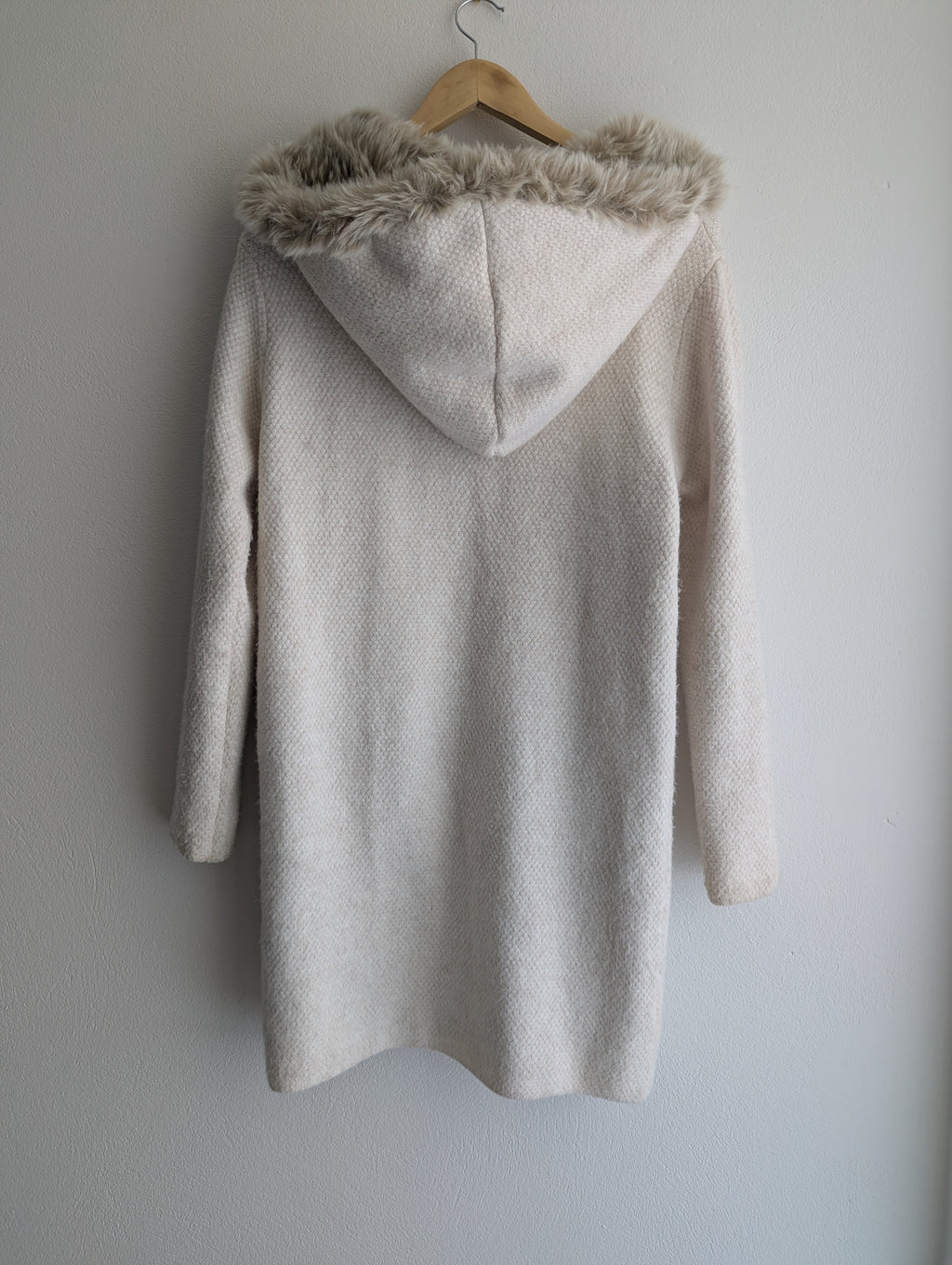 Zara Knit Cream Cardigan Coat