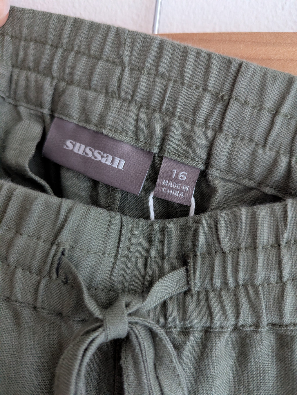 Sussan Linen Khaki Trousers