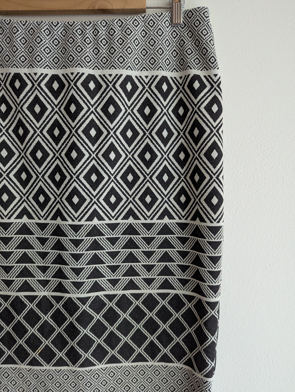 Veronika Maine Geometric Midi Skirt