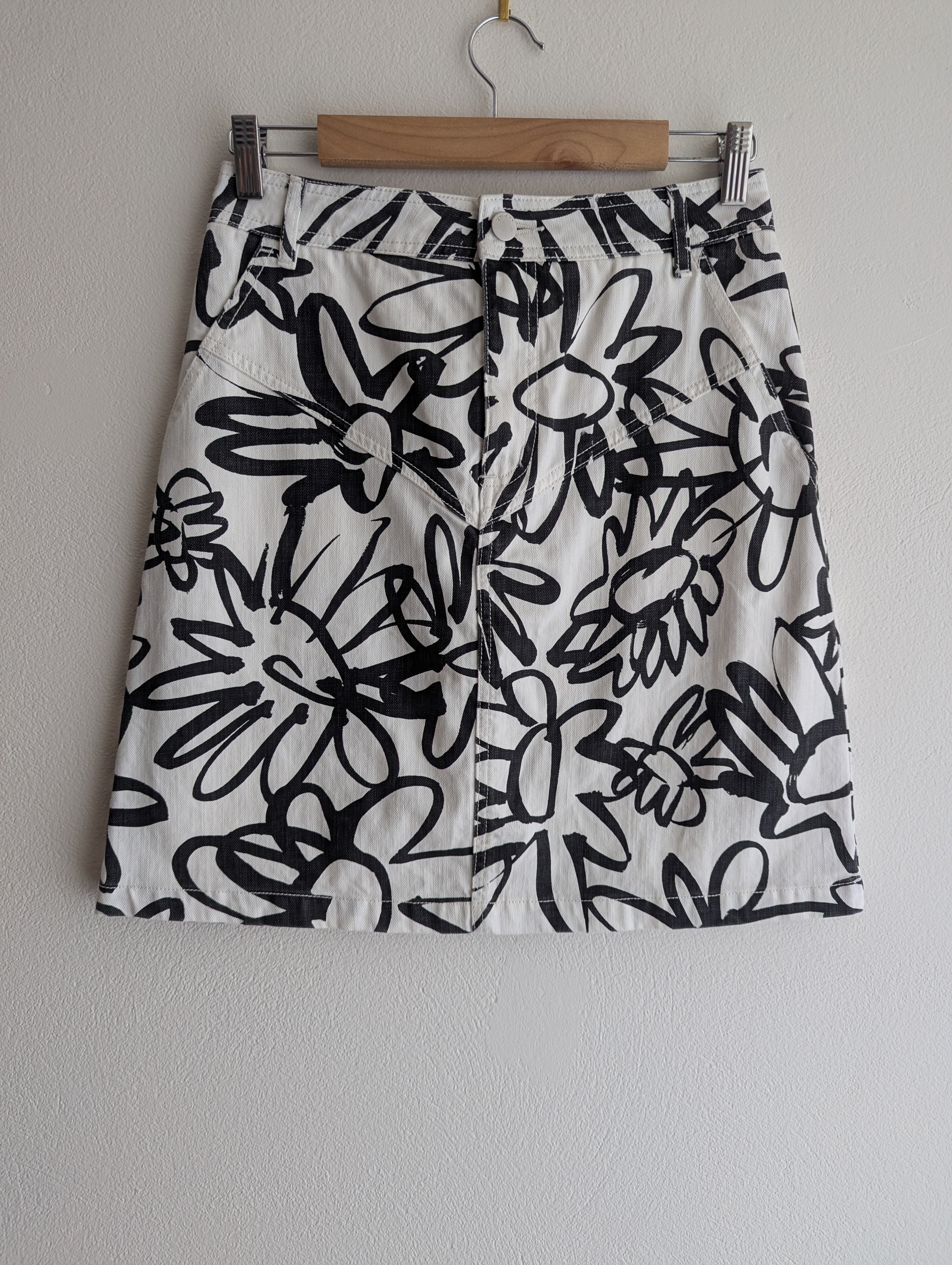 Gorman Denim Black & White Skirt