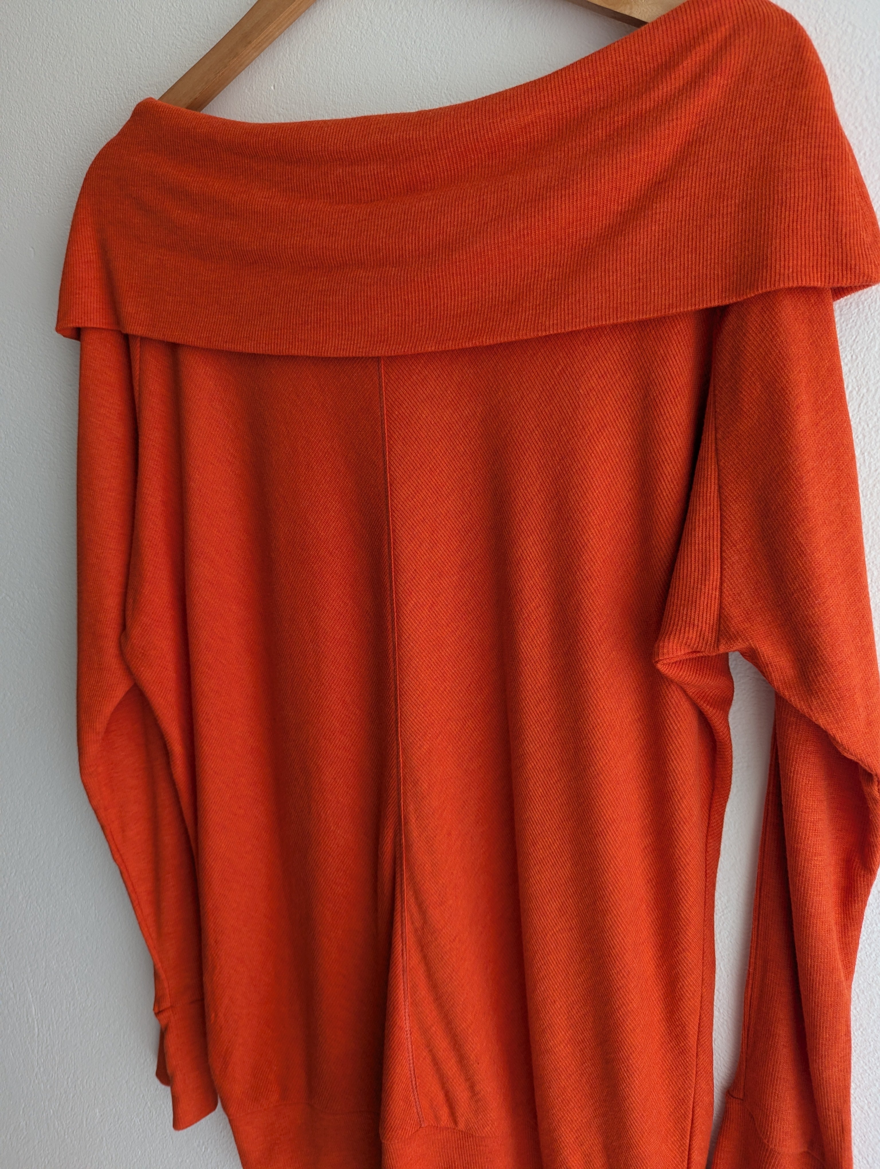 Bordeaux Bardot Long Sleeve Knit